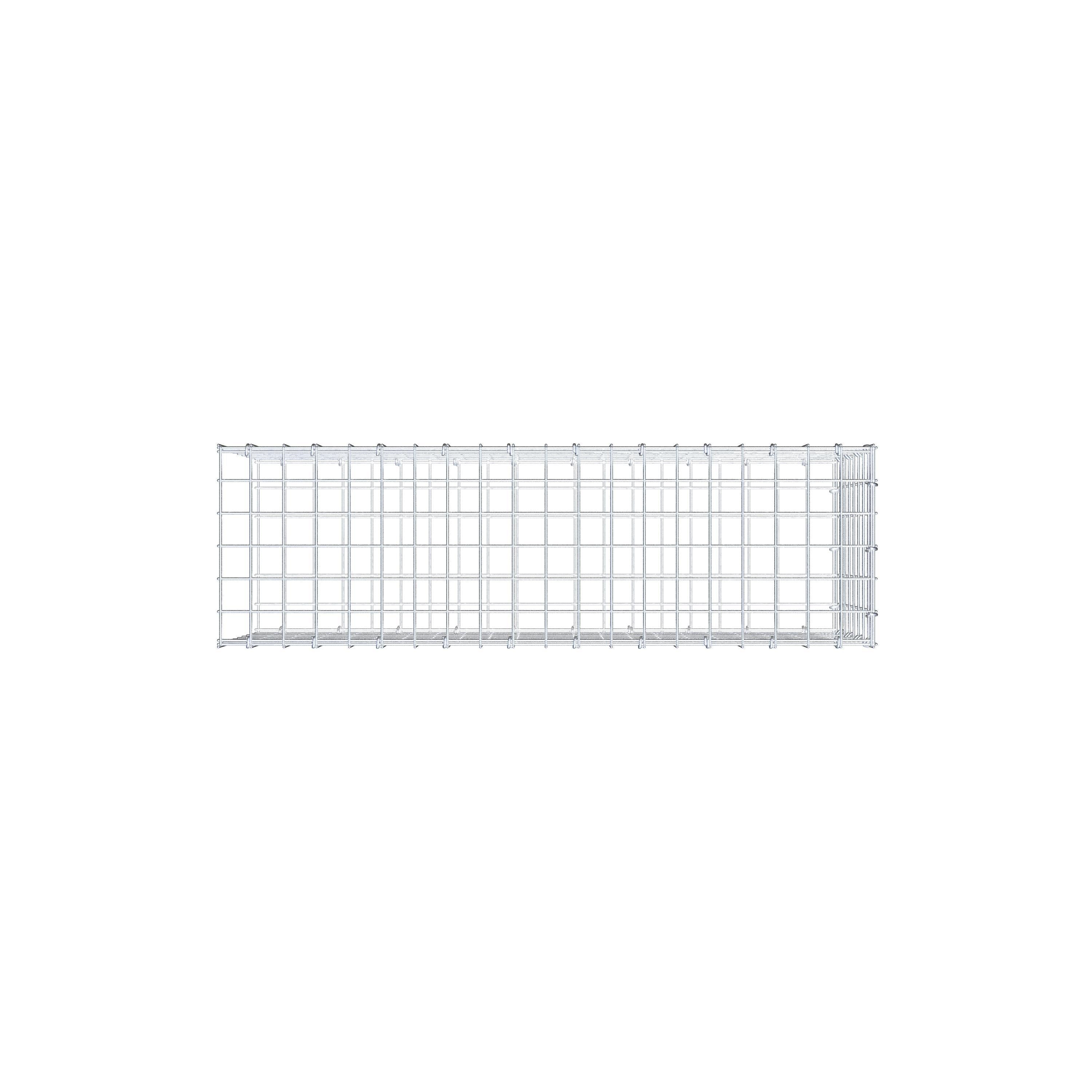 Anbaugabione Typ 2 100 cm x 40 cm x 30 cm (L x H x T), Maschenweite 5 cm x 5 cm, C-Ring