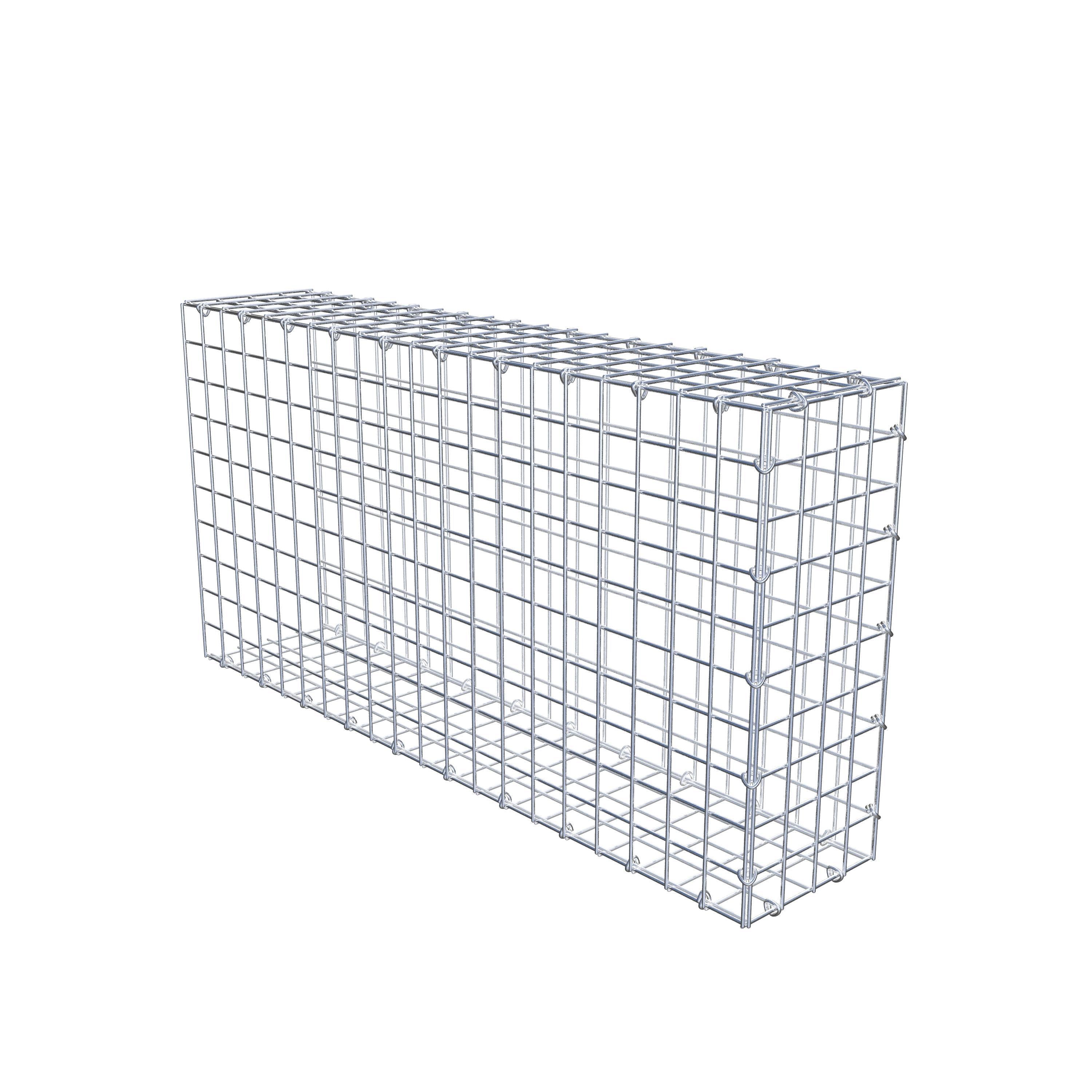 Mounted gabion type 2 100 cm x 50 cm x 20 cm (L x H x D), mesh size 5 cm x 5 cm, C-ring