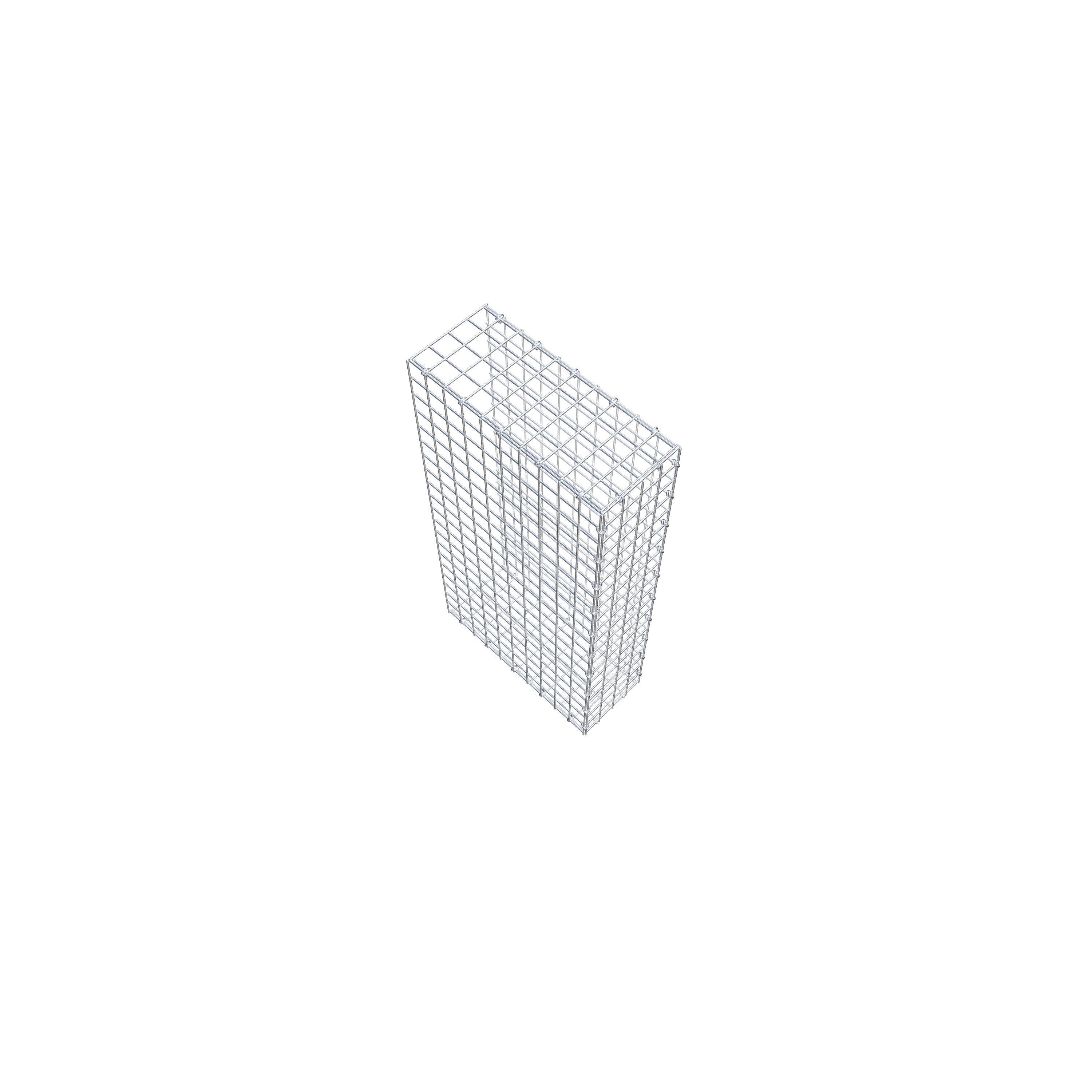 Mounted gabion type 2 100 cm x 50 cm x 20 cm (L x H x D), mesh size 5 cm x 5 cm, C-ring