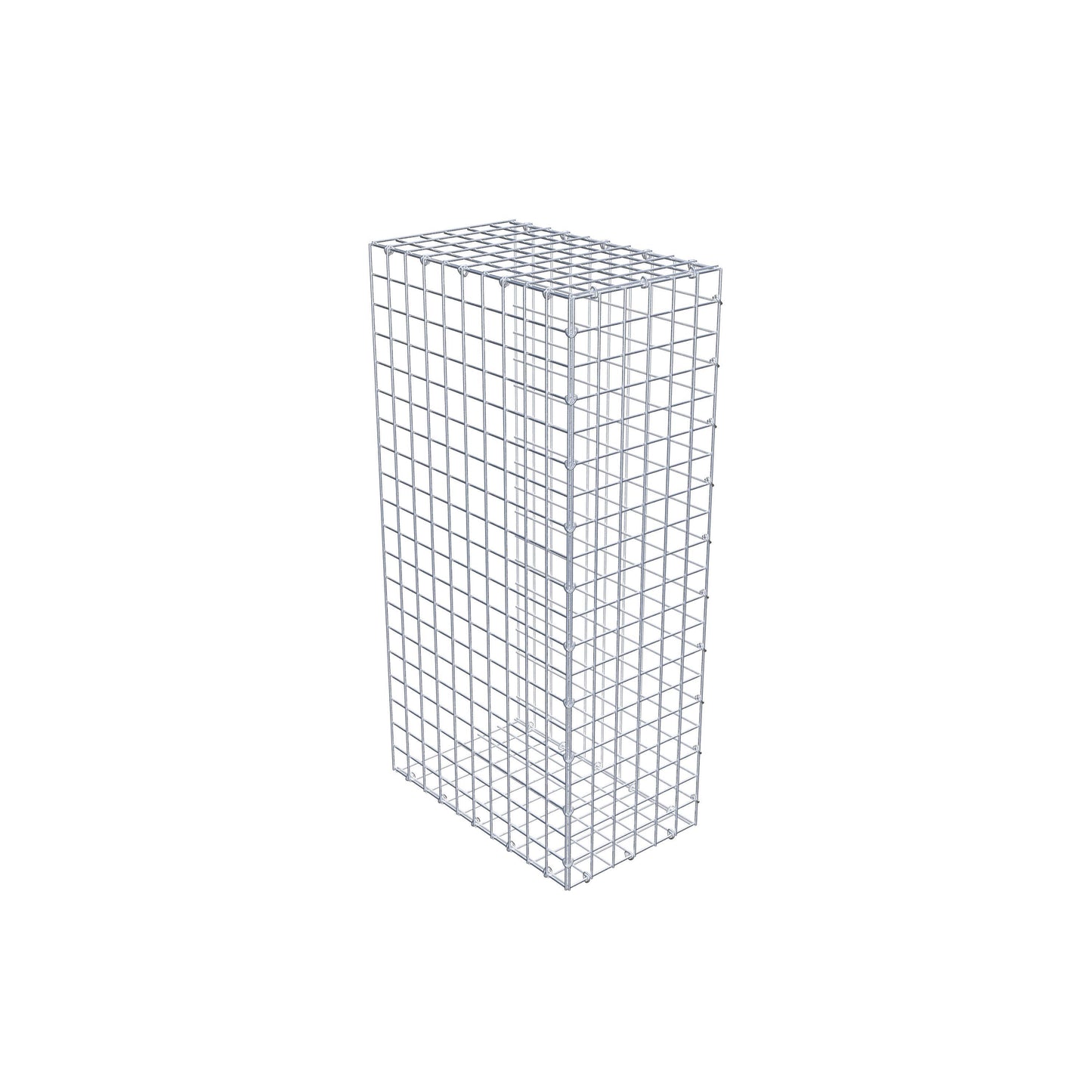 Mounted gabion type 2 100 cm x 50 cm x 30 cm (L x H x D), mesh size 5 cm x 5 cm, C-ring
