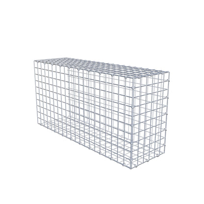 Mounted gabion type 2 100 cm x 50 cm x 30 cm (L x H x D), mesh size 5 cm x 5 cm, C-ring