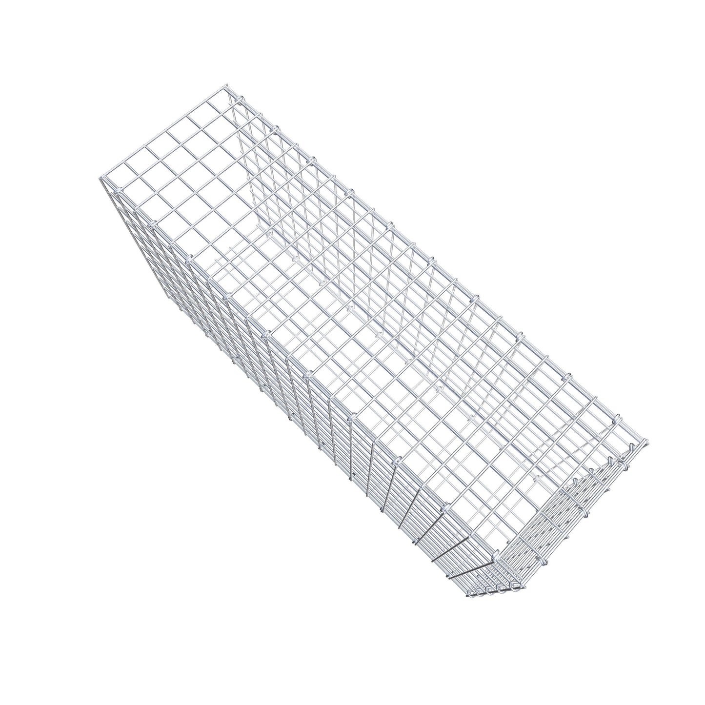 Mounted gabion type 2 100 cm x 50 cm x 30 cm (L x H x D), mesh size 5 cm x 5 cm, C-ring