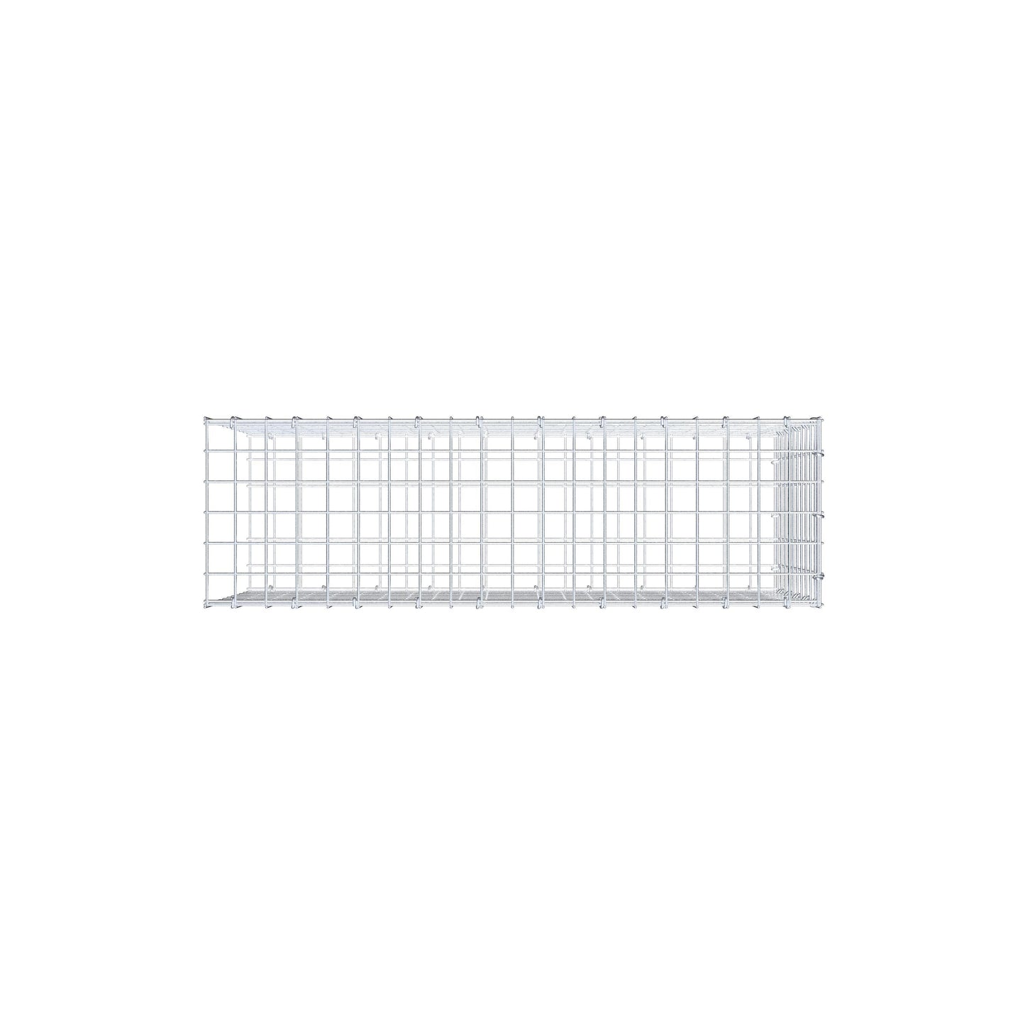 Mounted gabion type 2 100 cm x 50 cm x 30 cm (L x H x D), mesh size 5 cm x 5 cm, C-ring