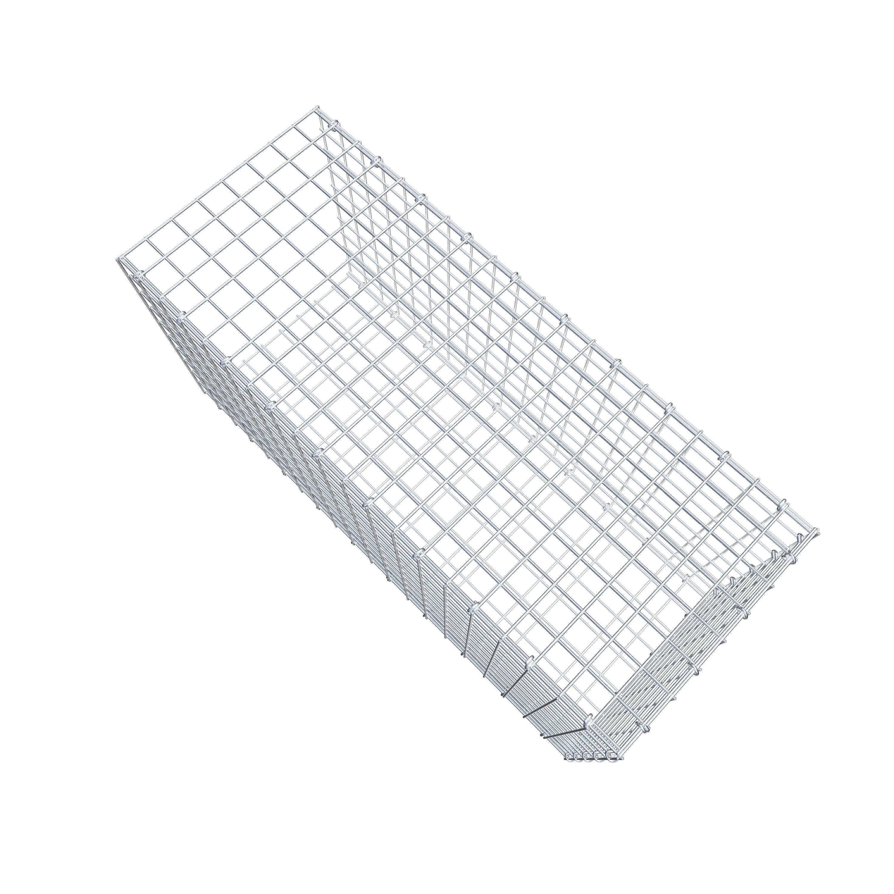 Monteret gabion type 2 100 cm x 50 cm x 40 cm (L x H x D), maskestørrelse 5 cm x 5 cm, C-ring