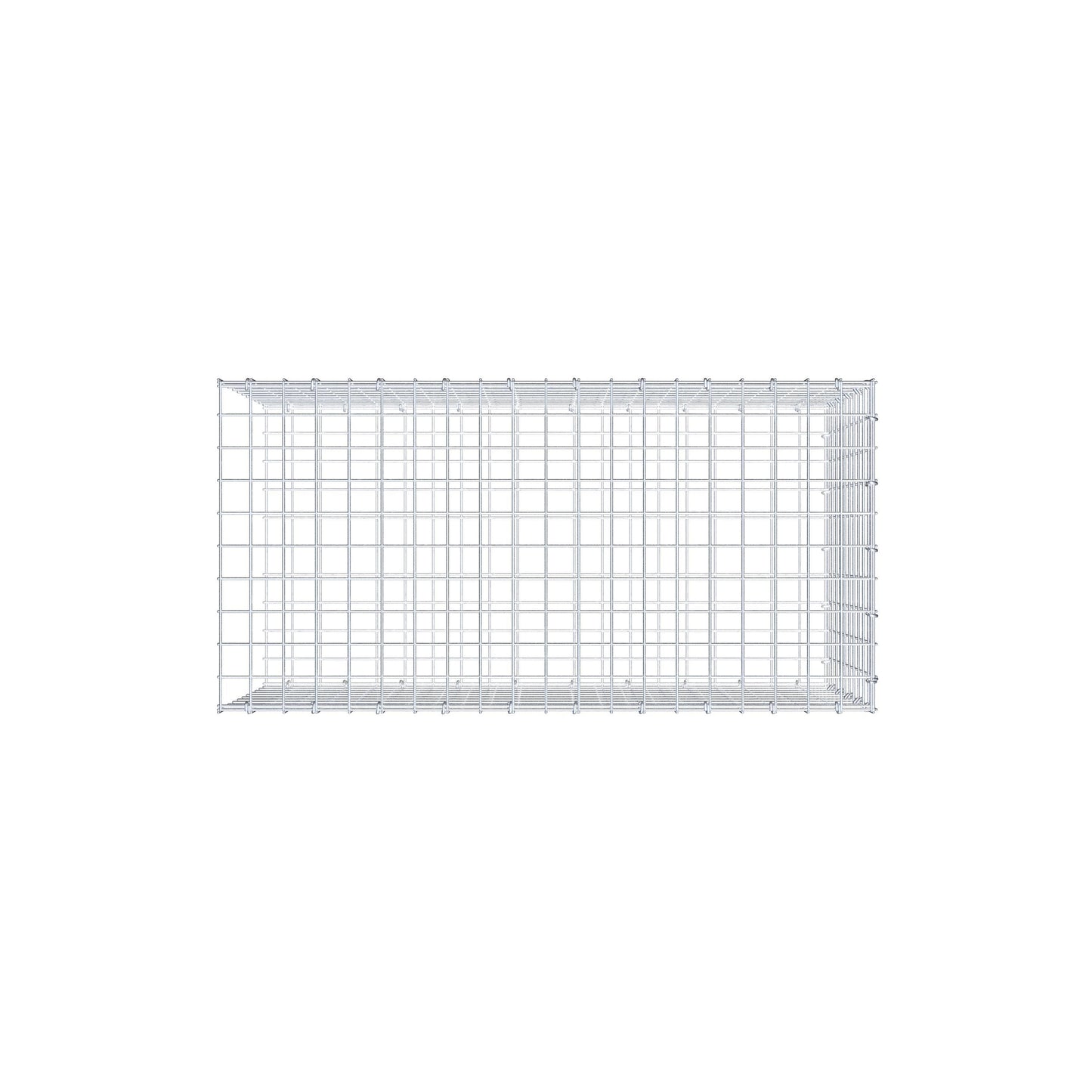 Gavión acoplable tipo 2 100 cm x 50 cm x 50 cm (L x A x P), malla 5 cm x 5 cm, anillo en C