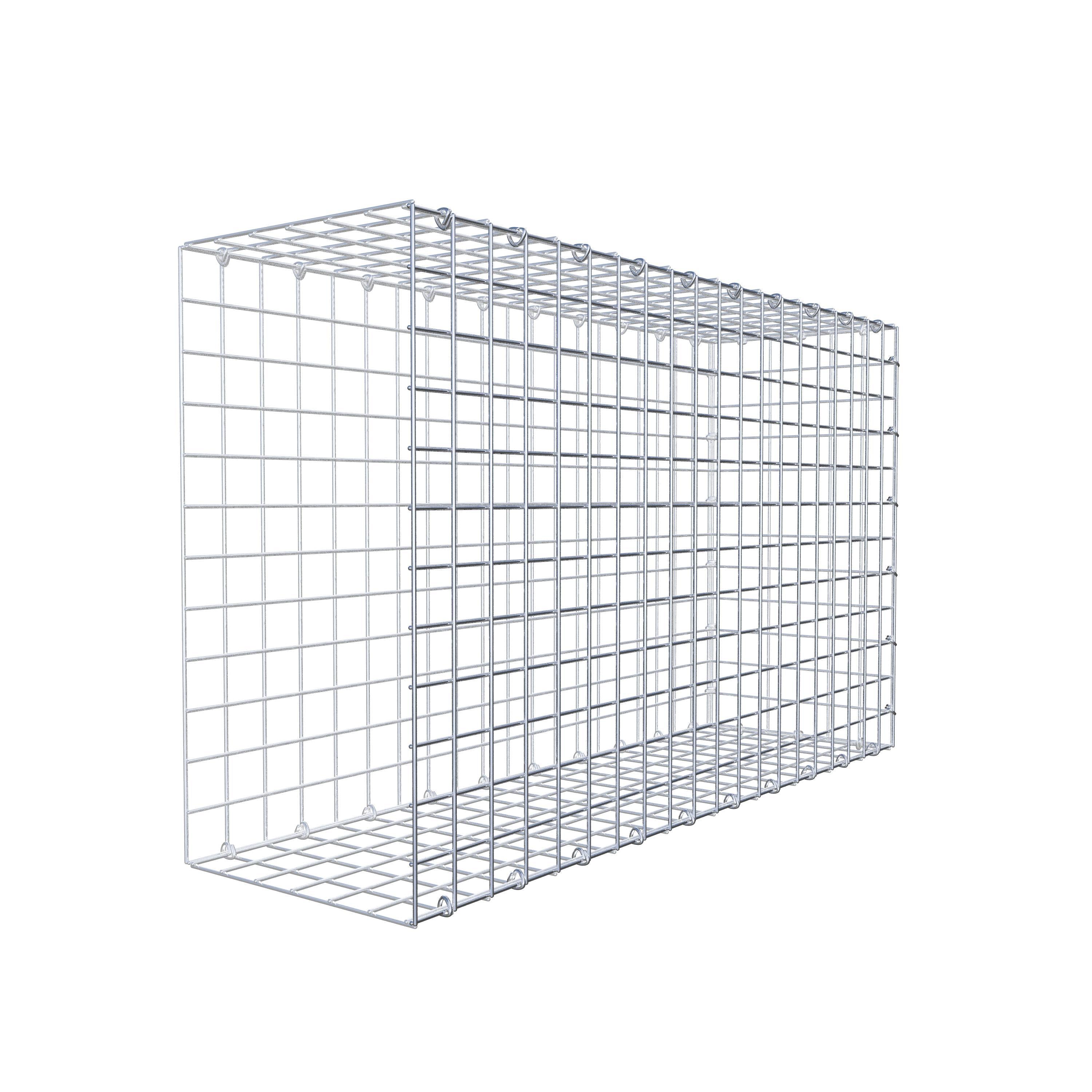 Mounted gabion type 2 100 cm x 60 cm x 30 cm (L x H x D), mesh size 5 cm x 5 cm, C-ring