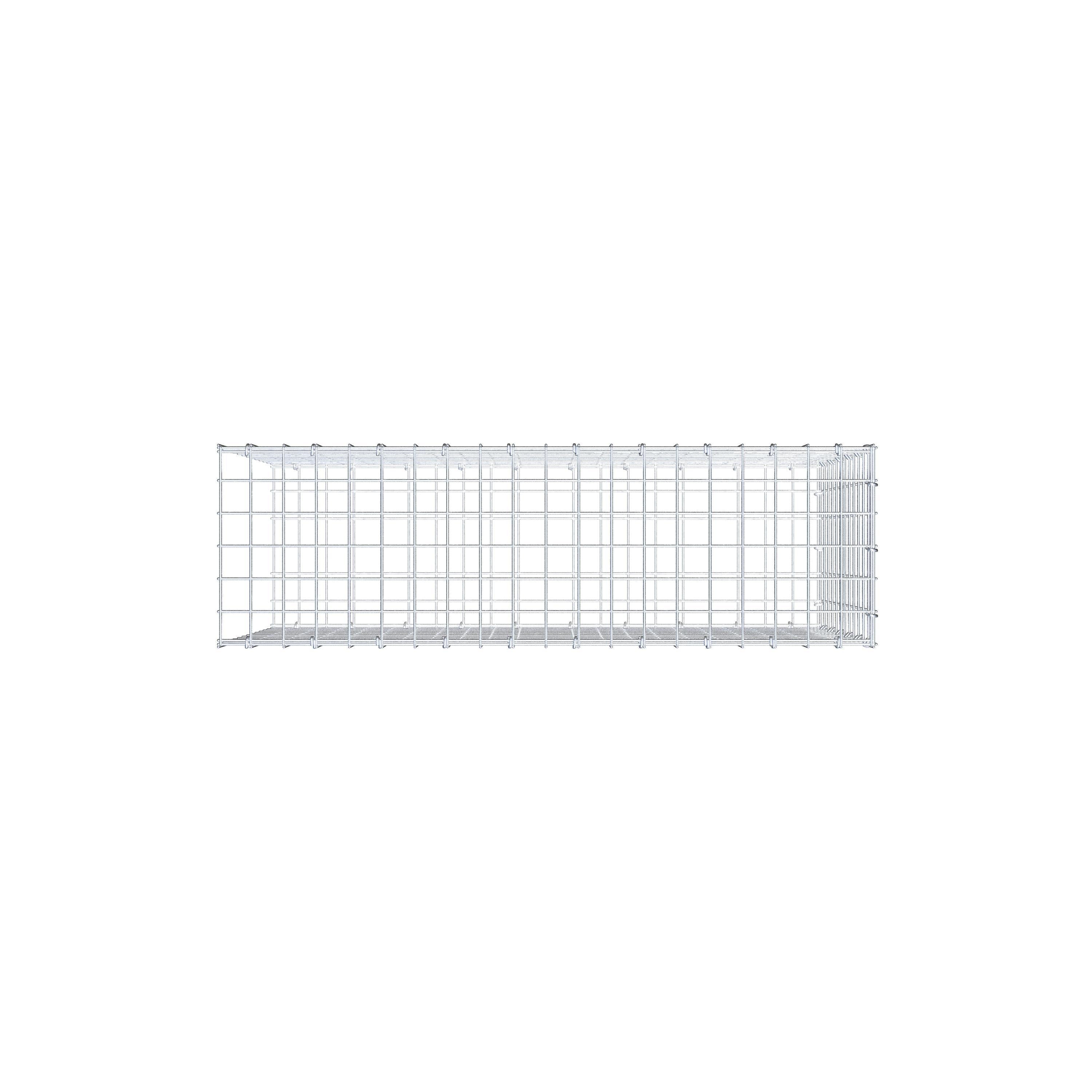 Mounted gabion type 2 100 cm x 60 cm x 30 cm (L x H x D), mesh size 5 cm x 5 cm, C-ring