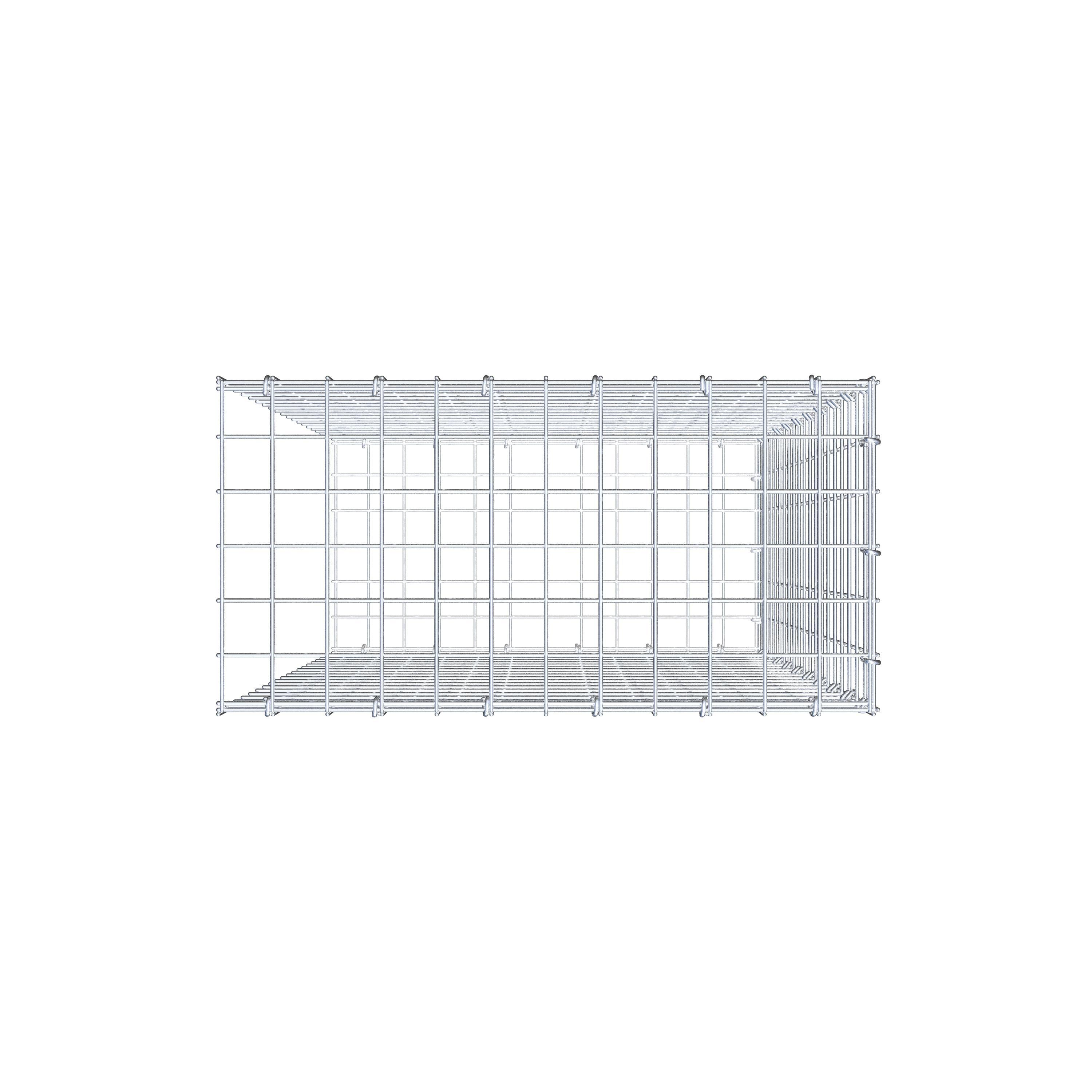 Mounted gabion type 2 100 cm x 60 cm x 30 cm (L x H x D), mesh size 5 cm x 5 cm, C-ring