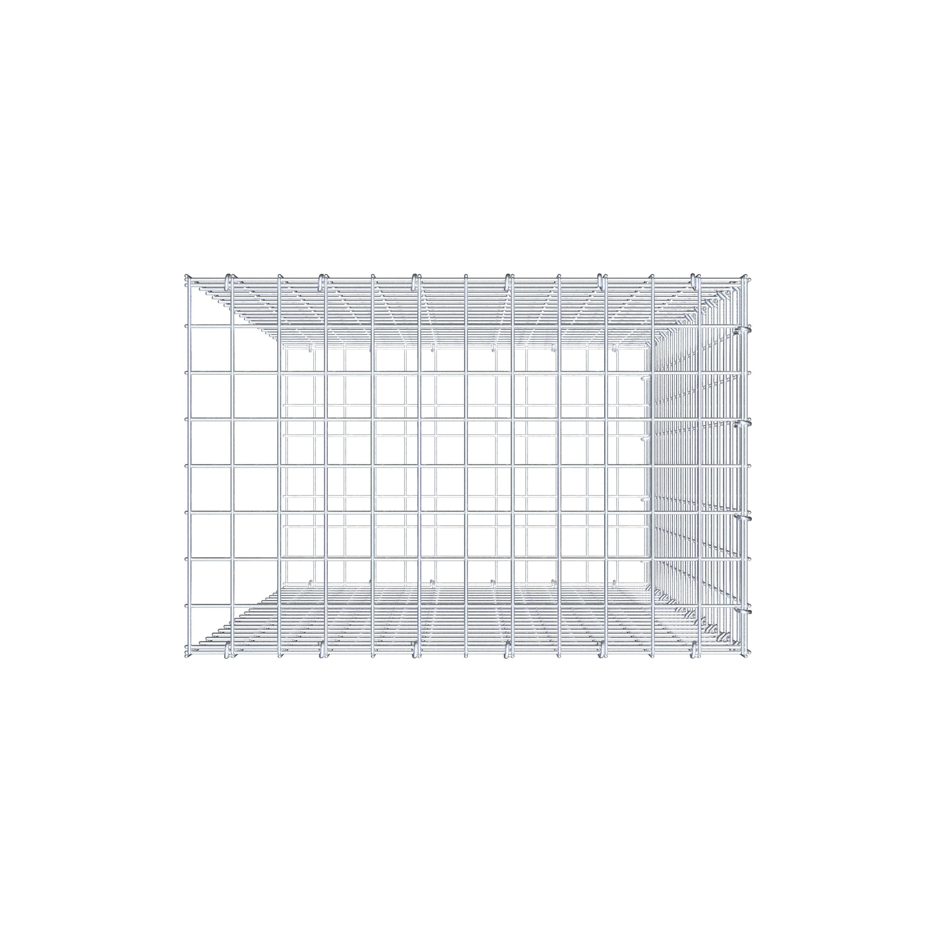 Mounted gabion type 2 100 cm x 60 cm x 40 cm (L x H x D), mesh size 5 cm x 5 cm, C-ring