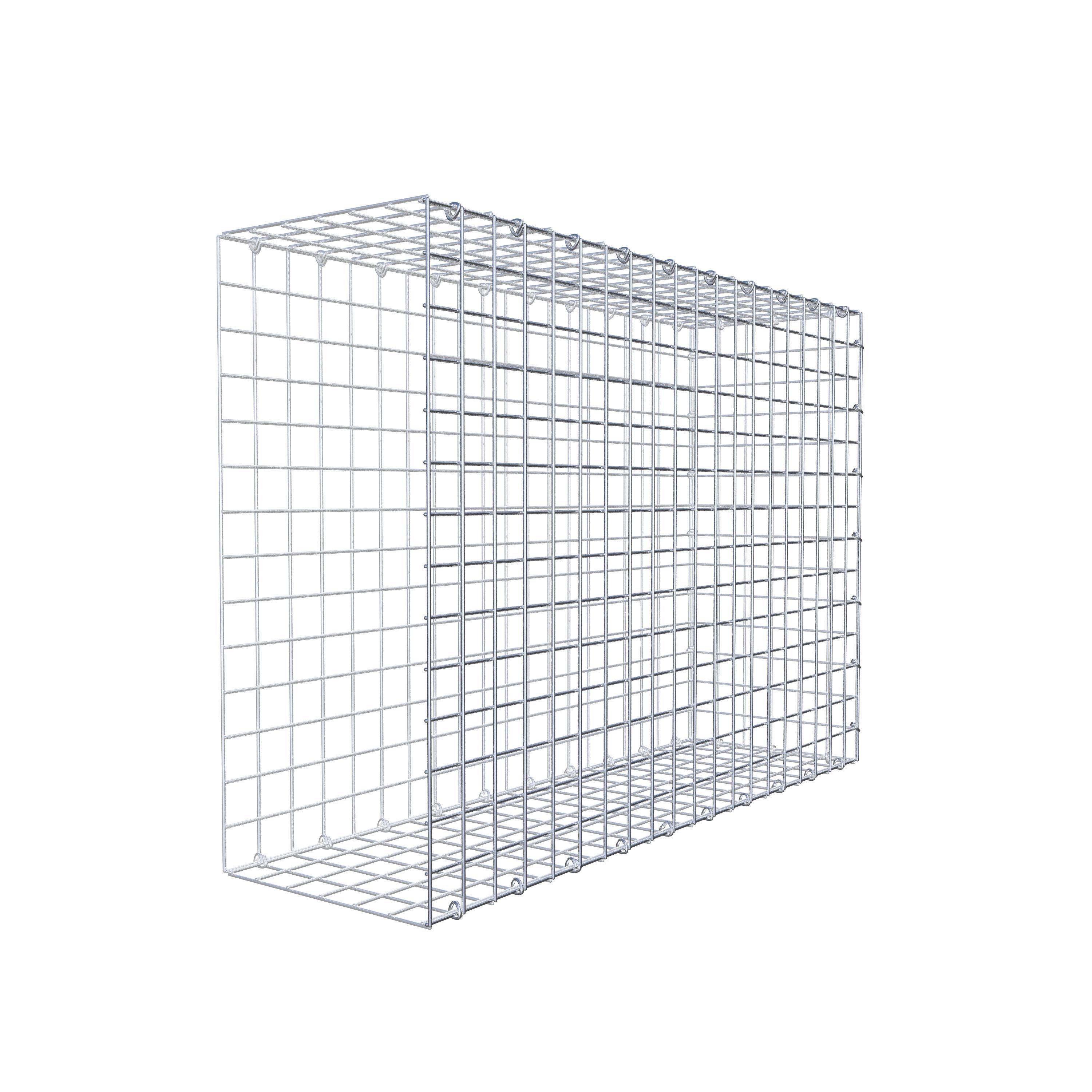 Monteret gabion type 2 100 cm x 70 cm x 30 cm (L x H x D), maskestørrelse 5 cm x 5 cm, C-ring