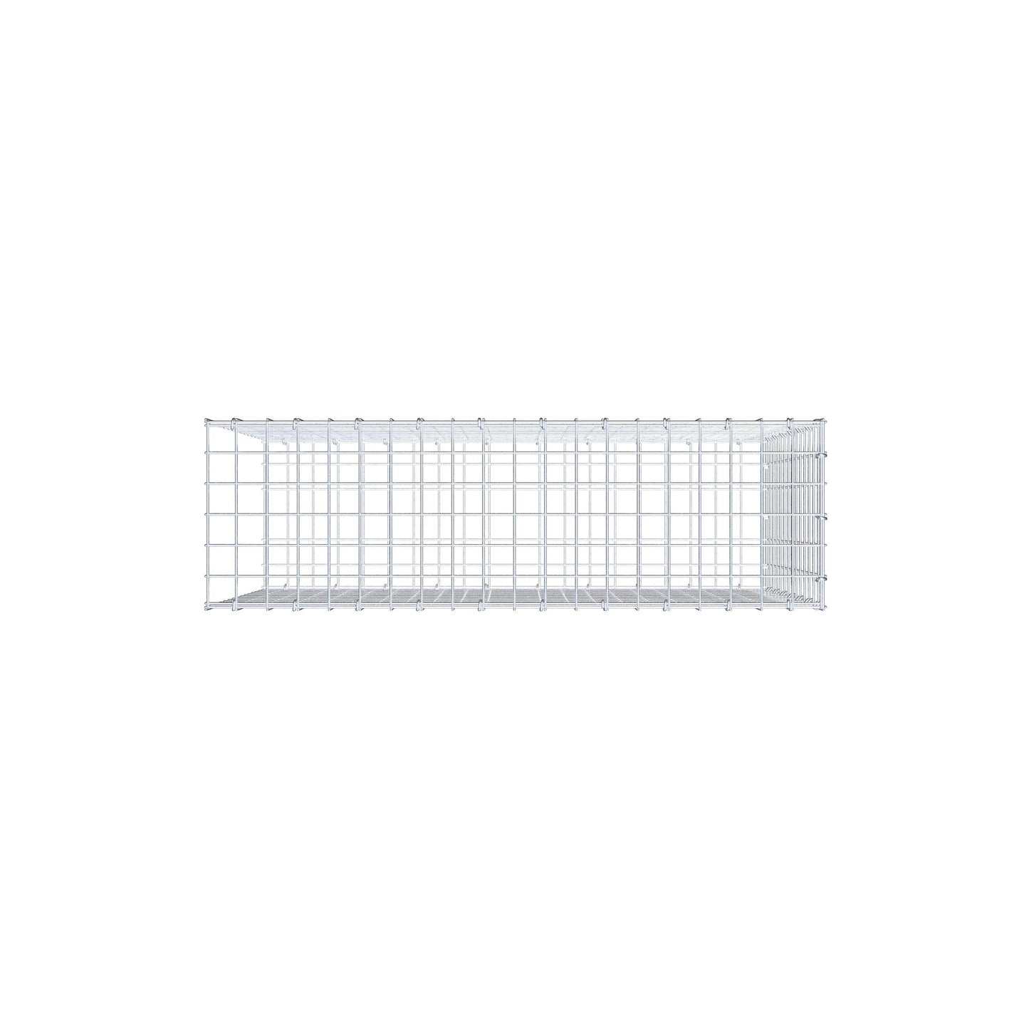 Mounted gabion type 2 100 cm x 70 cm x 30 cm (L x H x D), mesh size 5 cm x 5 cm, C-ring