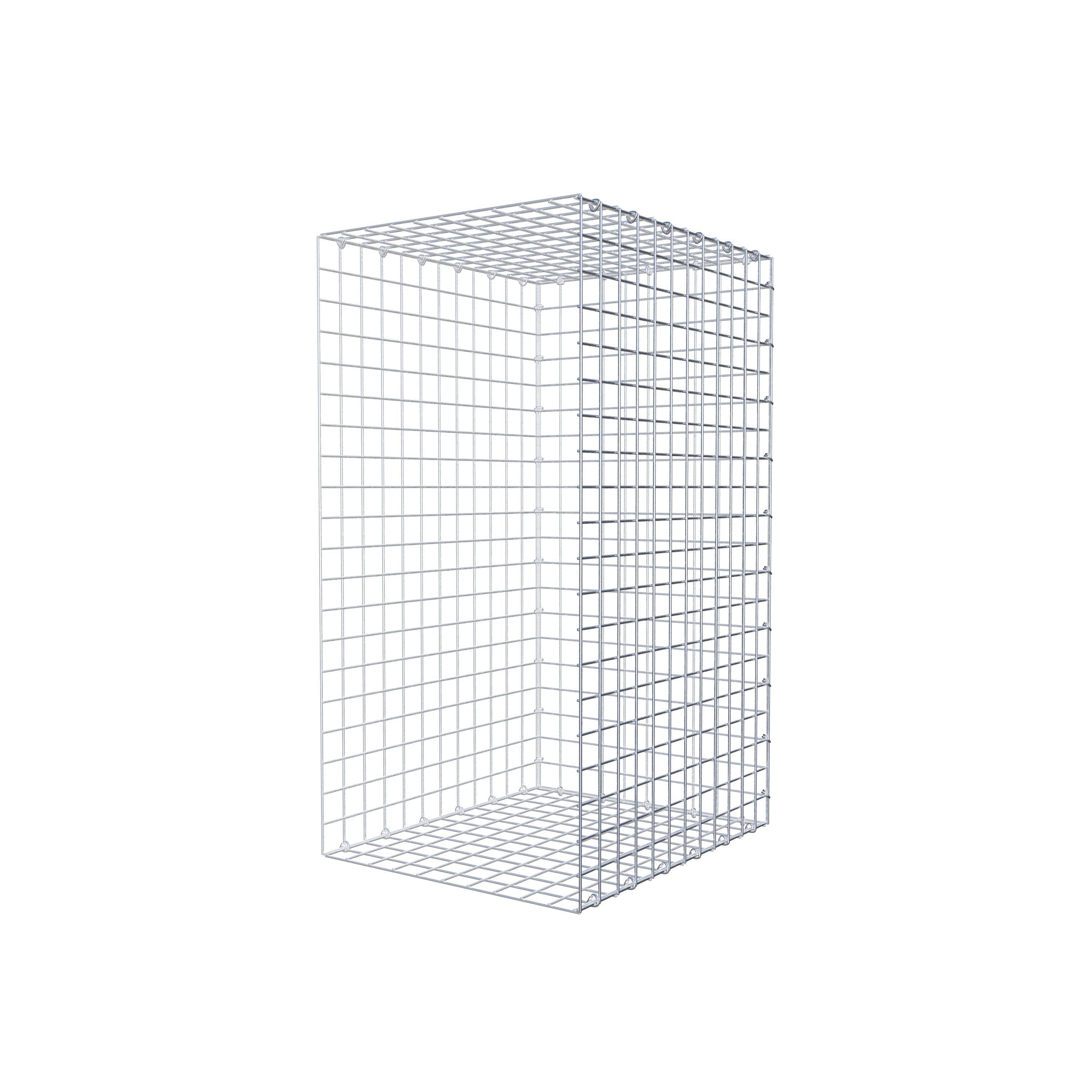 Monteret gabion type 2 100 cm x 60 cm x 50 cm (L x H x D), maskestørrelse 5 cm x 5 cm, C-ring