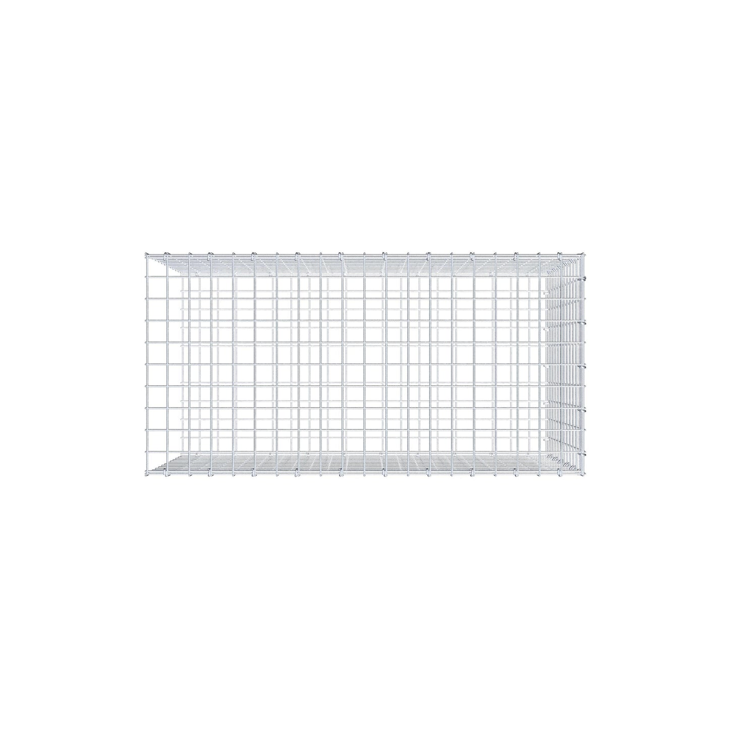 Anbaugabione Typ 2 100 cm x 60 cm x 50 cm (L x H x T), Maschenweite 5 cm x 5 cm, C-Ring