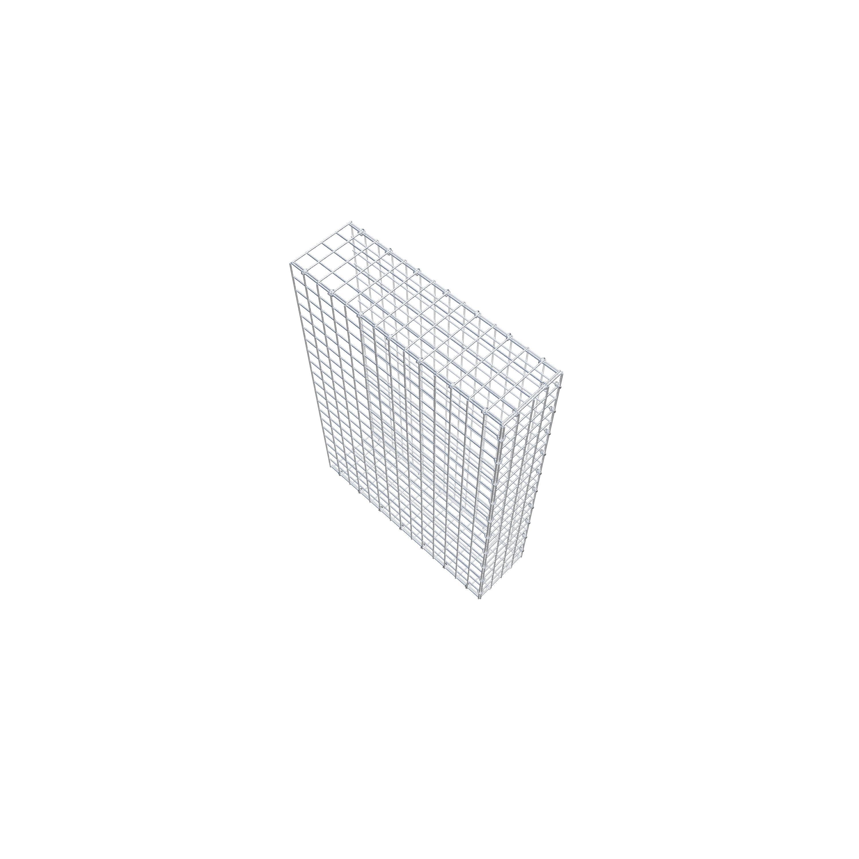 Mounted gabion type 2 100 cm x 70 cm x 20 cm (L x H x D), mesh size 5 cm x 5 cm, C-ring