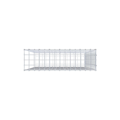 Typ 2 påbyggnadsgabion 100 cm x 70 cm x 20 cm (L x H x D), maskstorlek 5 cm x 5 cm, C-ring