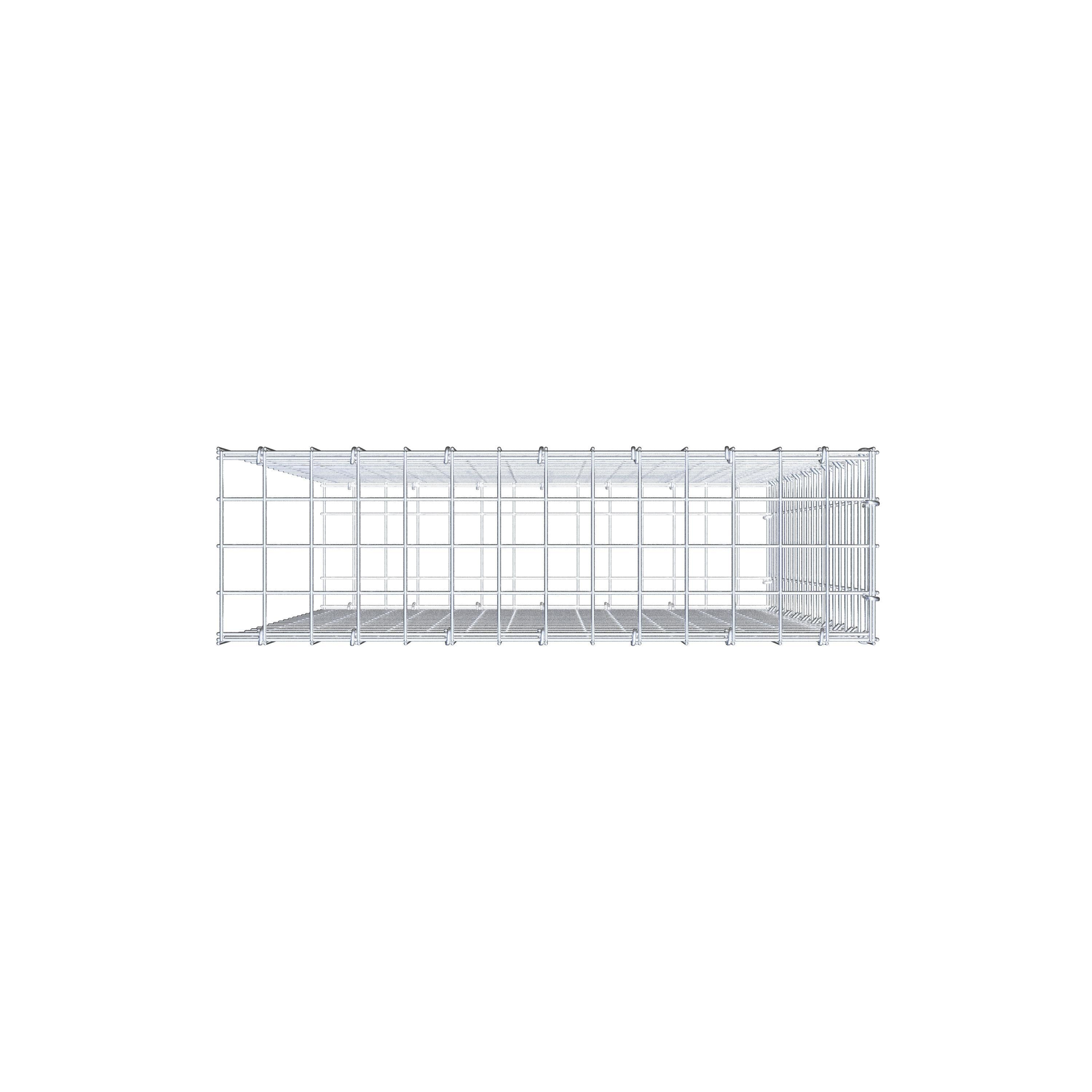 Mounted gabion type 2 100 cm x 70 cm x 20 cm (L x H x D), mesh size 5 cm x 5 cm, C-ring