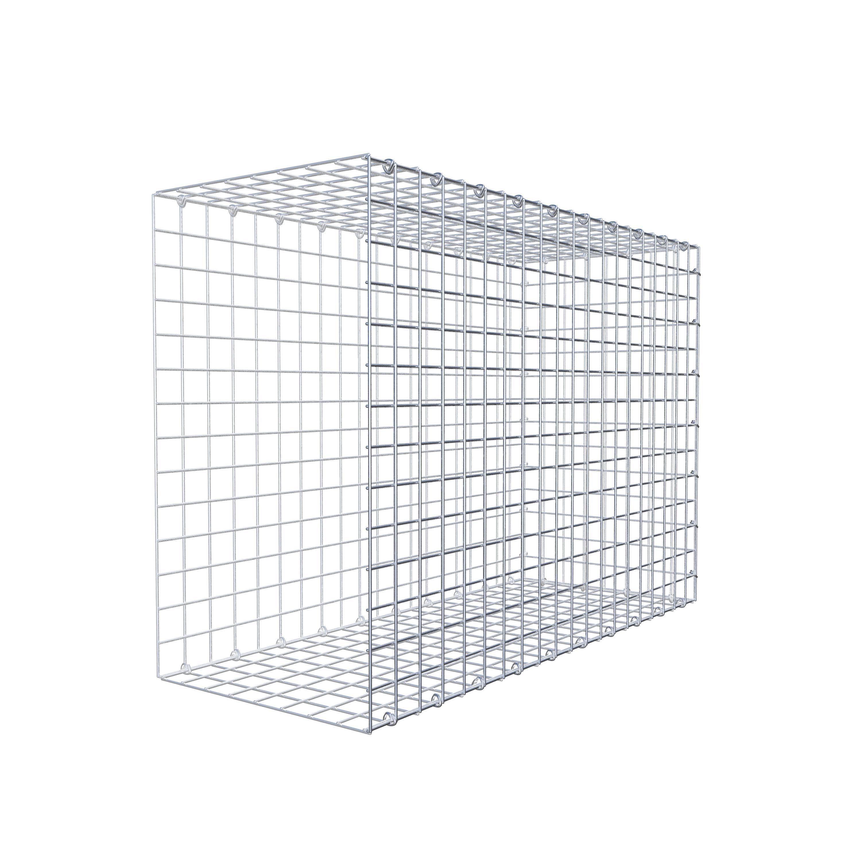 Monteret gabion type 2 100 cm x 70 cm x 40 cm (L x H x D), maskestørrelse 5 cm x 5 cm, C-ring