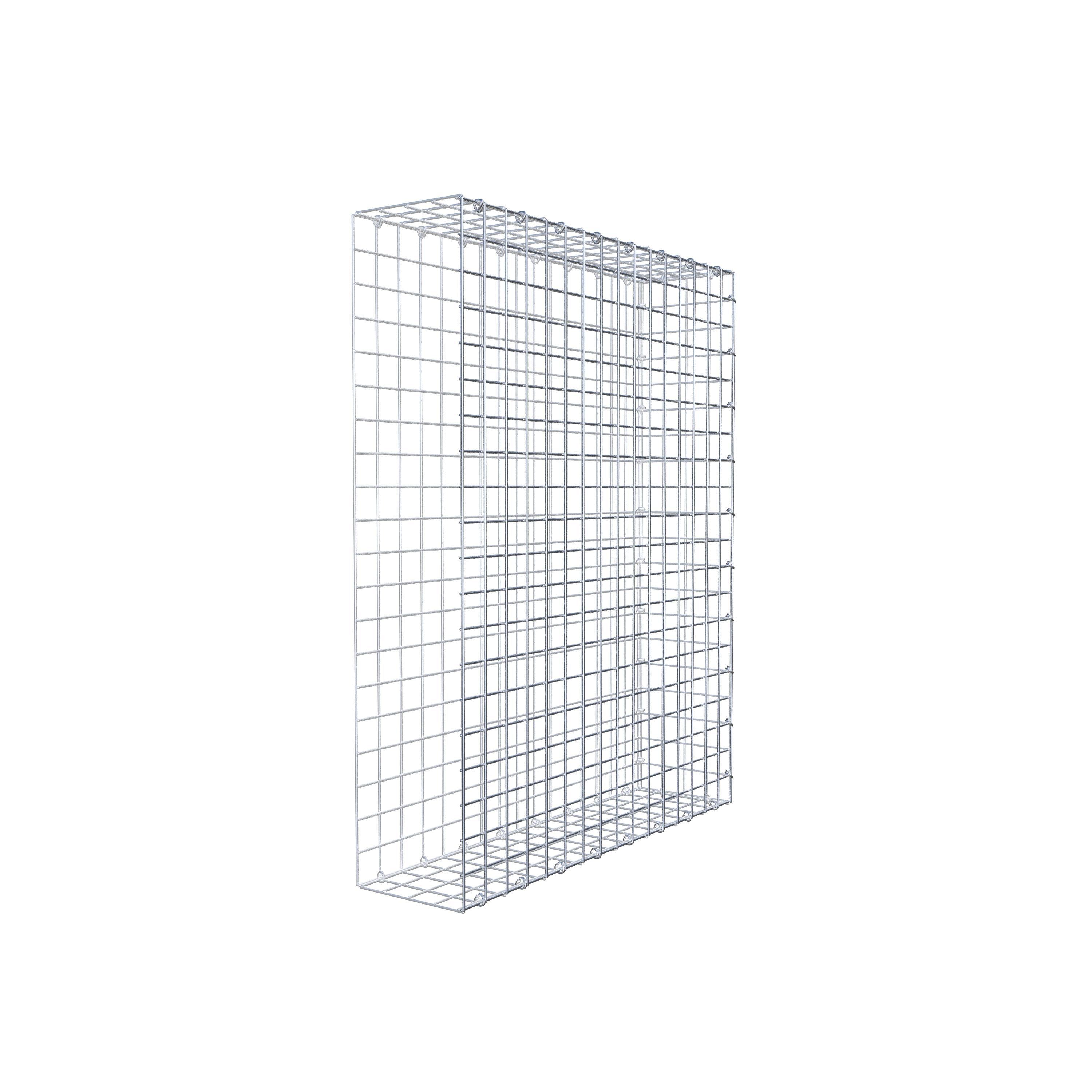 Mounted gabion type 2 100 cm x 80 cm x 20 cm (L x H x D), mesh size 5 cm x 5 cm, C-ring