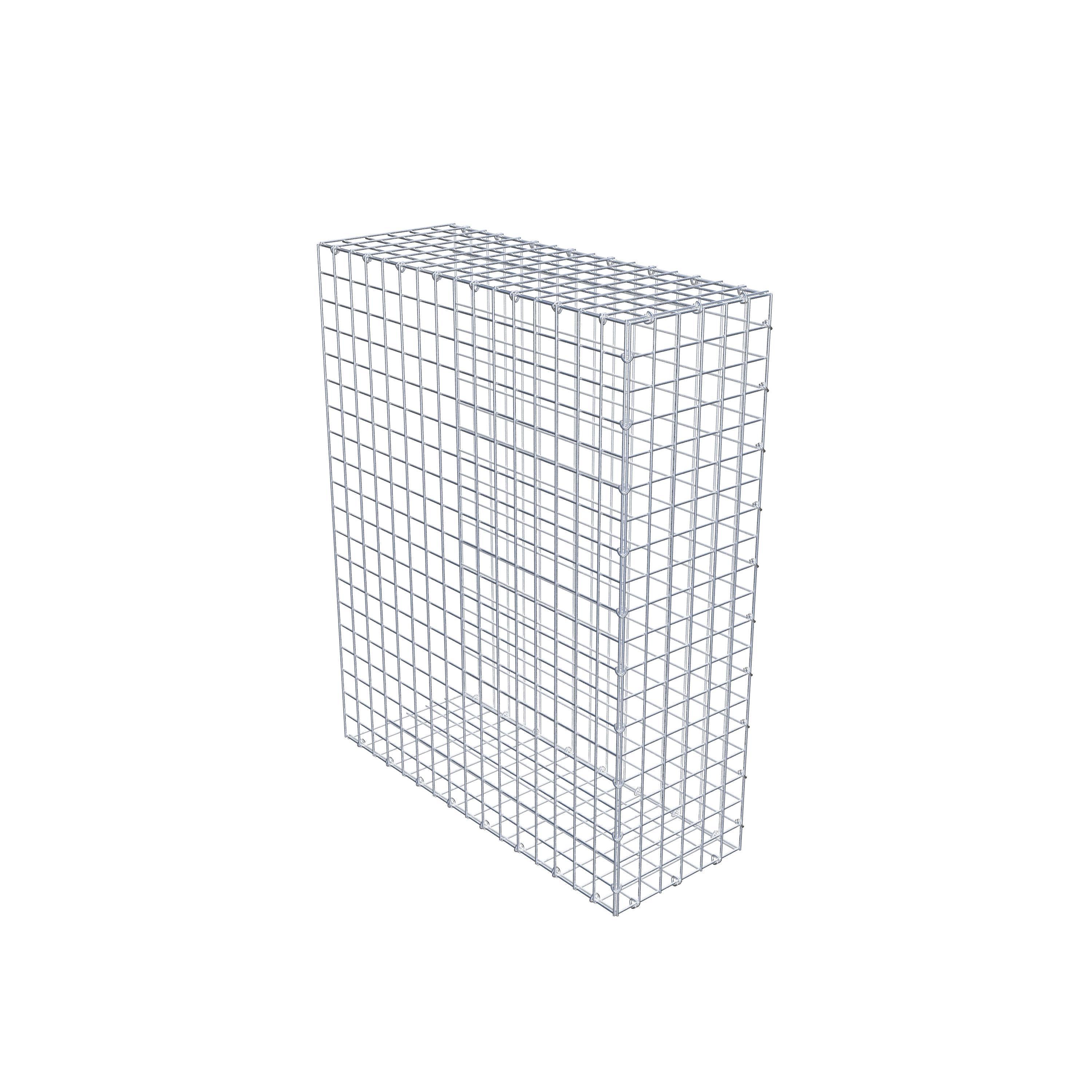 Monteret gabion type 2 100 cm x 80 cm x 30 cm (L x H x D), maskestørrelse 5 cm x 5 cm, C-ring