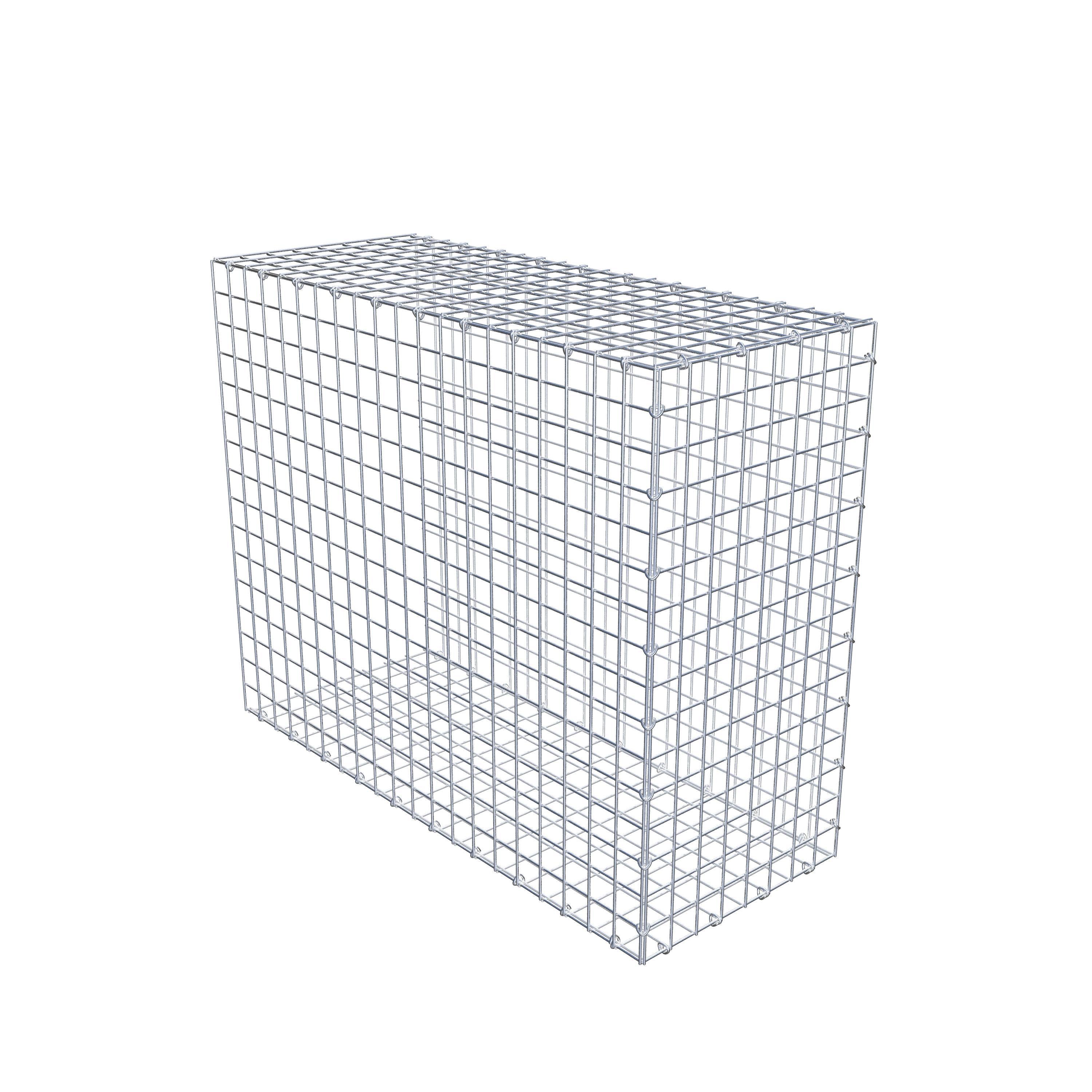 Monteret gabion type 2 100 cm x 80 cm x 40 cm (L x H x D), maskestørrelse 5 cm x 5 cm, C-ring