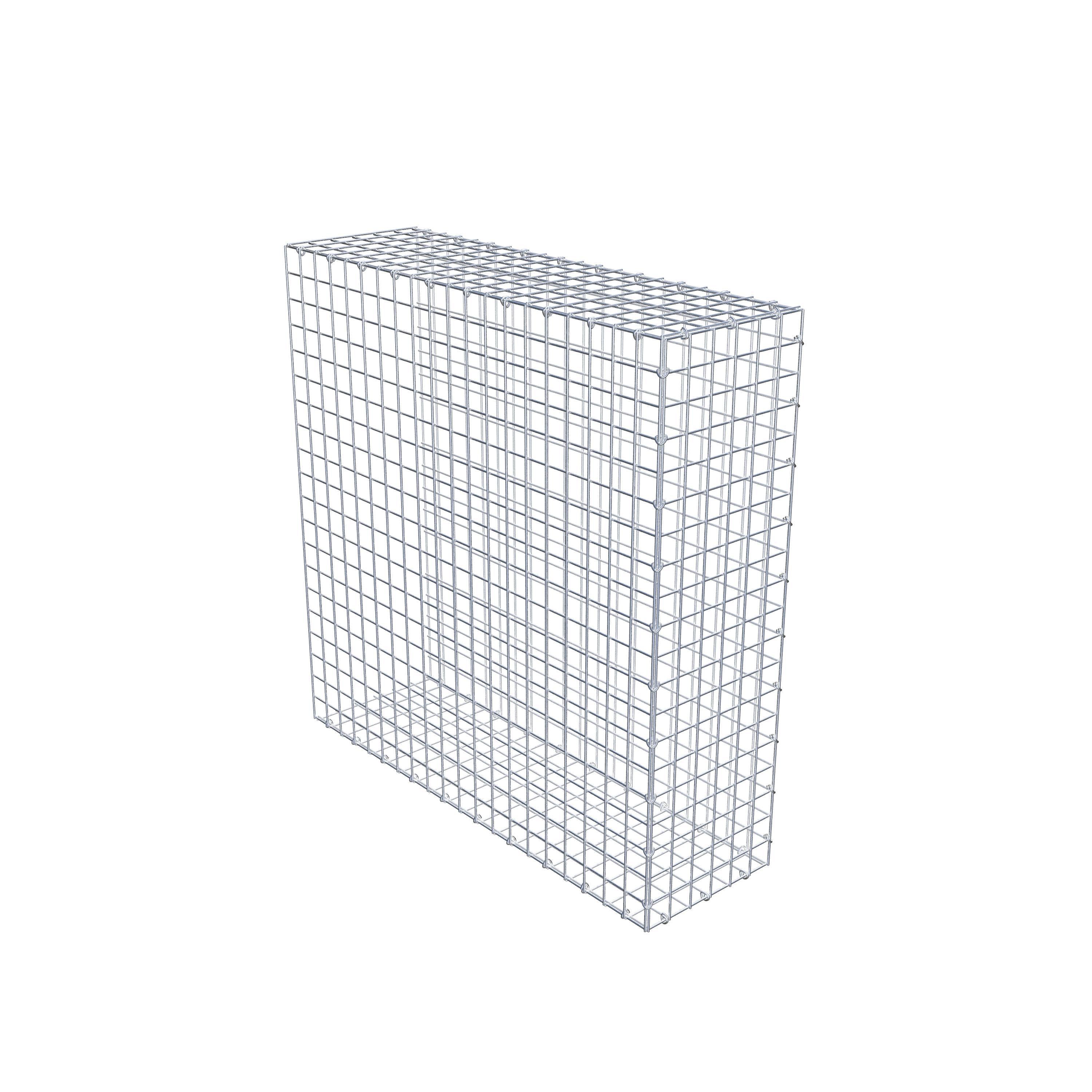 Monteret gabion type 2 100 cm x 100 cm x 30 cm (L x H x D), maskestørrelse 5 cm x 5 cm, C-ring