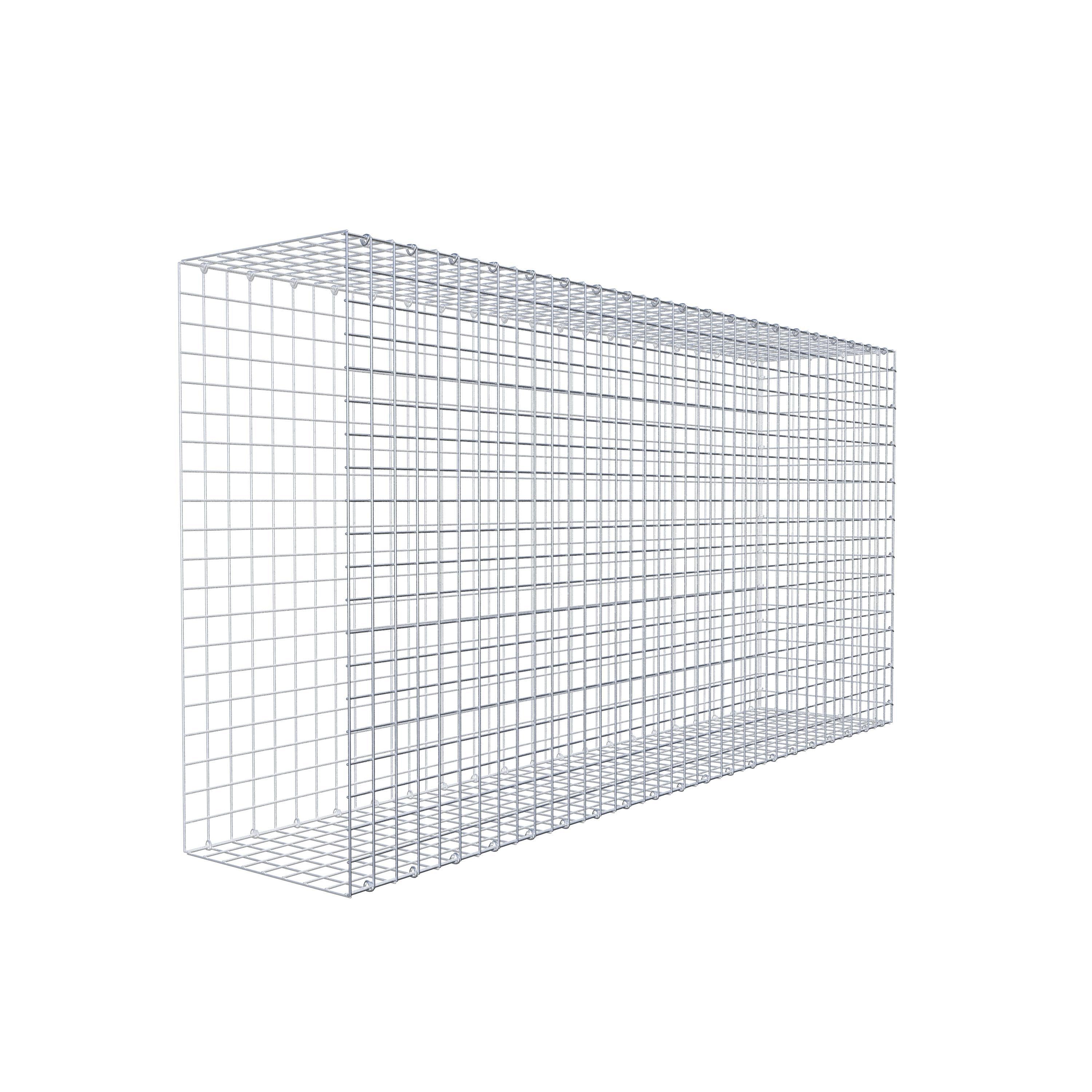 Monteret gabion type 2 200 cm x 100 cm x 40 cm (L x H x D), maskestørrelse 5 cm x 5 cm, C-ring