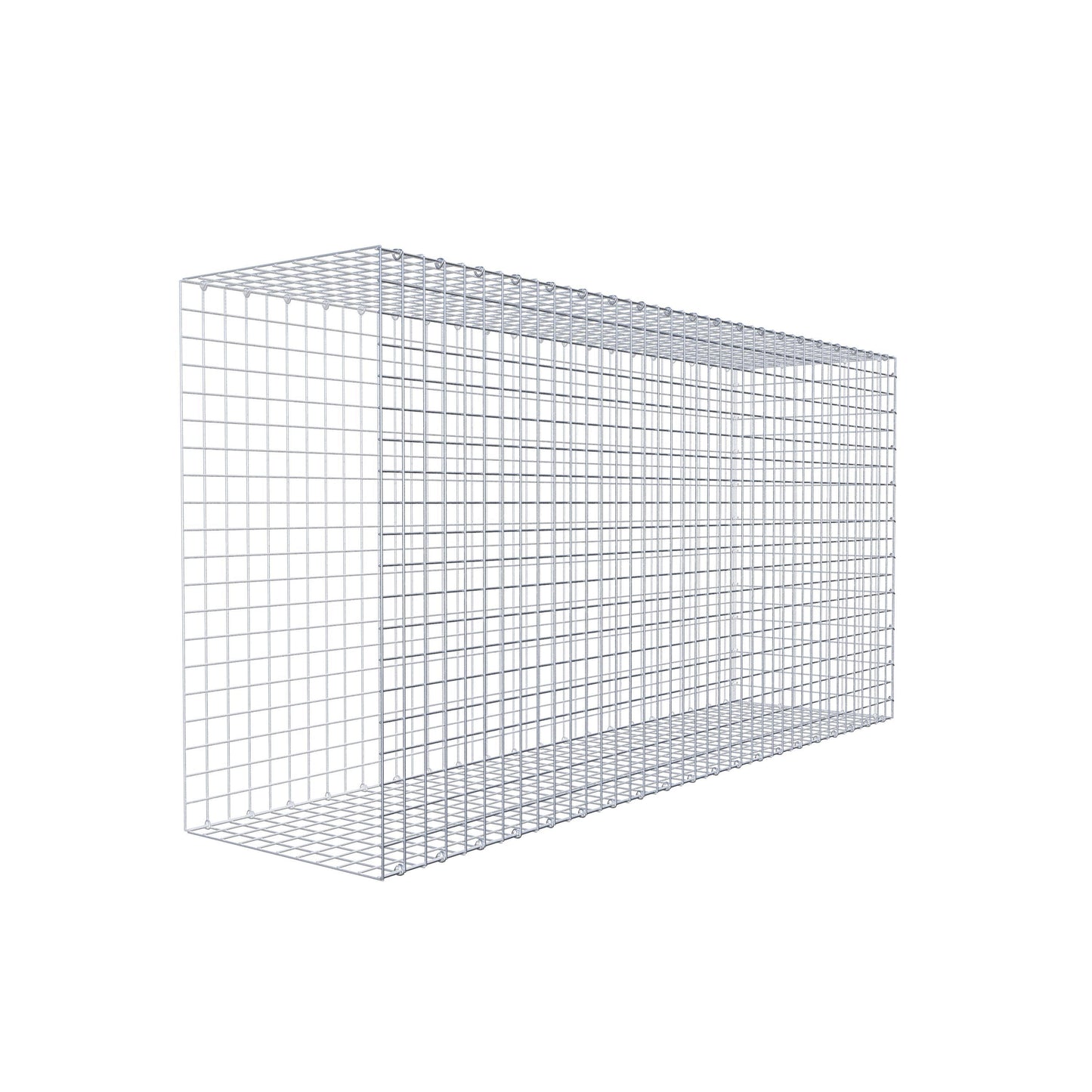 Fästbar gabion typ 2 200 cm x 100 cm x 50 cm (L x H x D), maskstorlek 5 cm x 5 cm, C-ring