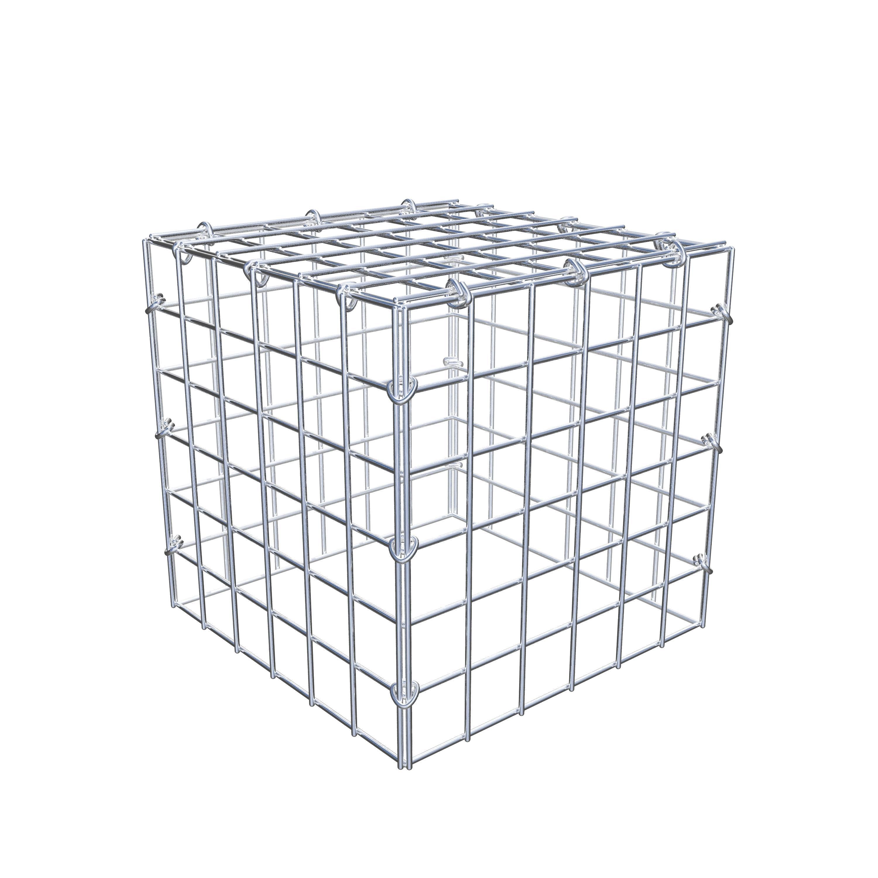 Mounted gabion type 3 30 cm x 30 cm x 30 cm (L x H x D), mesh size 5 cm x 5 cm, C-ring