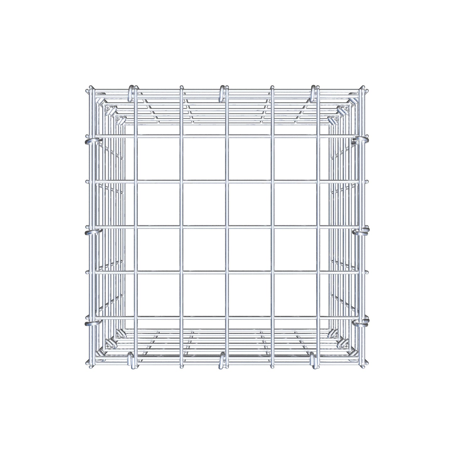 Monteret gabion type 3 30 cm x 30 cm x 30 cm (L x H x D), maskestørrelse 5 cm x 5 cm, C-ring