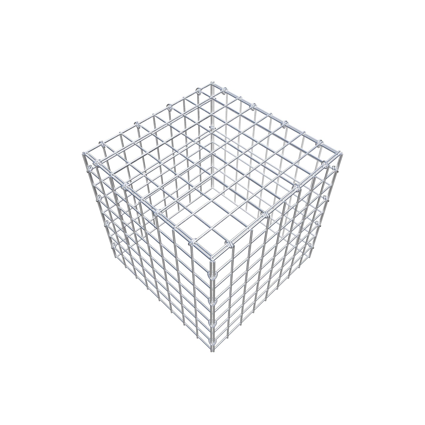 Mounted gabion type 3 40 cm x 40 cm x 40 cm (L x H x D), mesh size 5 cm x 5 cm, C-ring