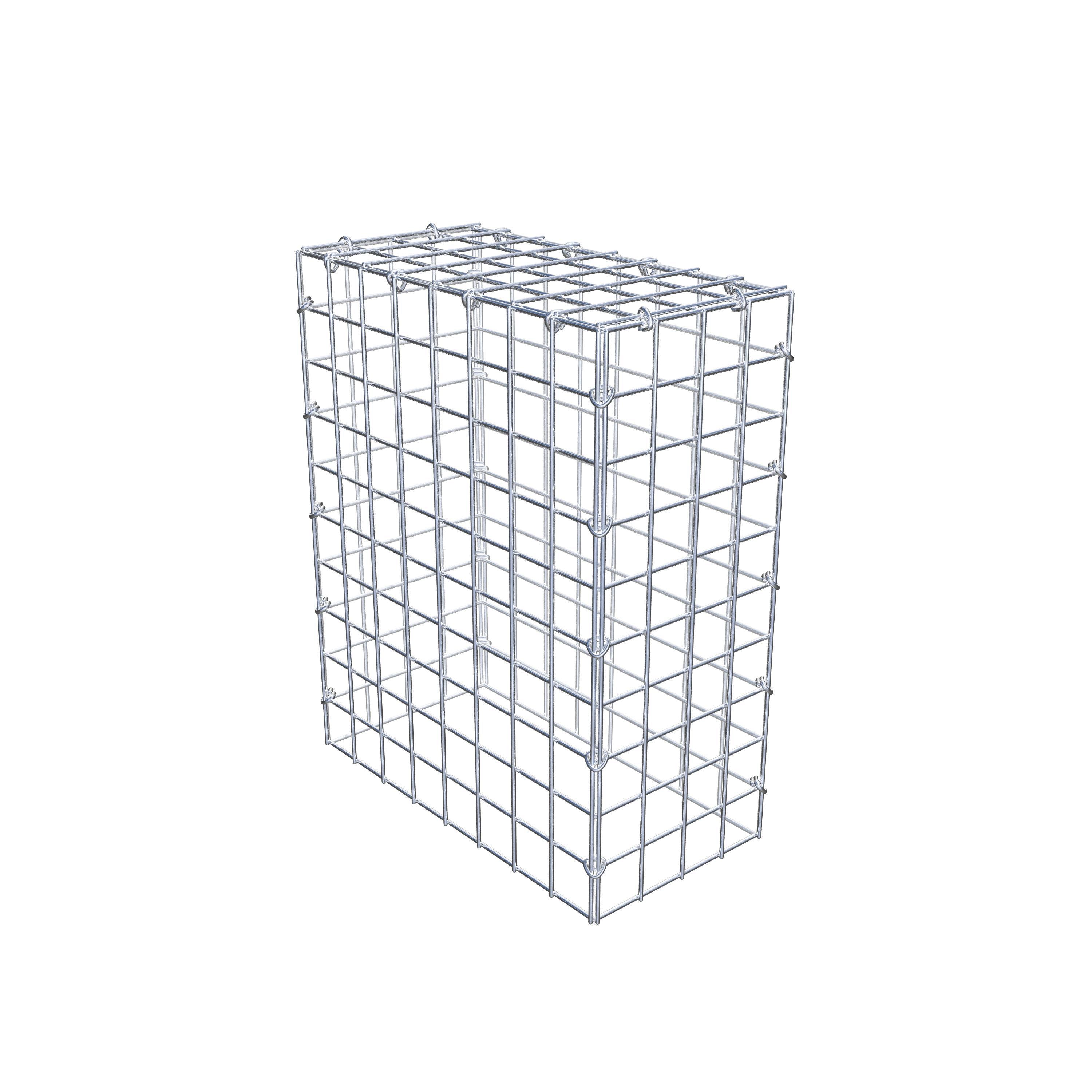 Monteret gabion type 3 50 cm x 40 cm x 20 cm (L x H x D), maskestørrelse 5 cm x 5 cm, C-ring