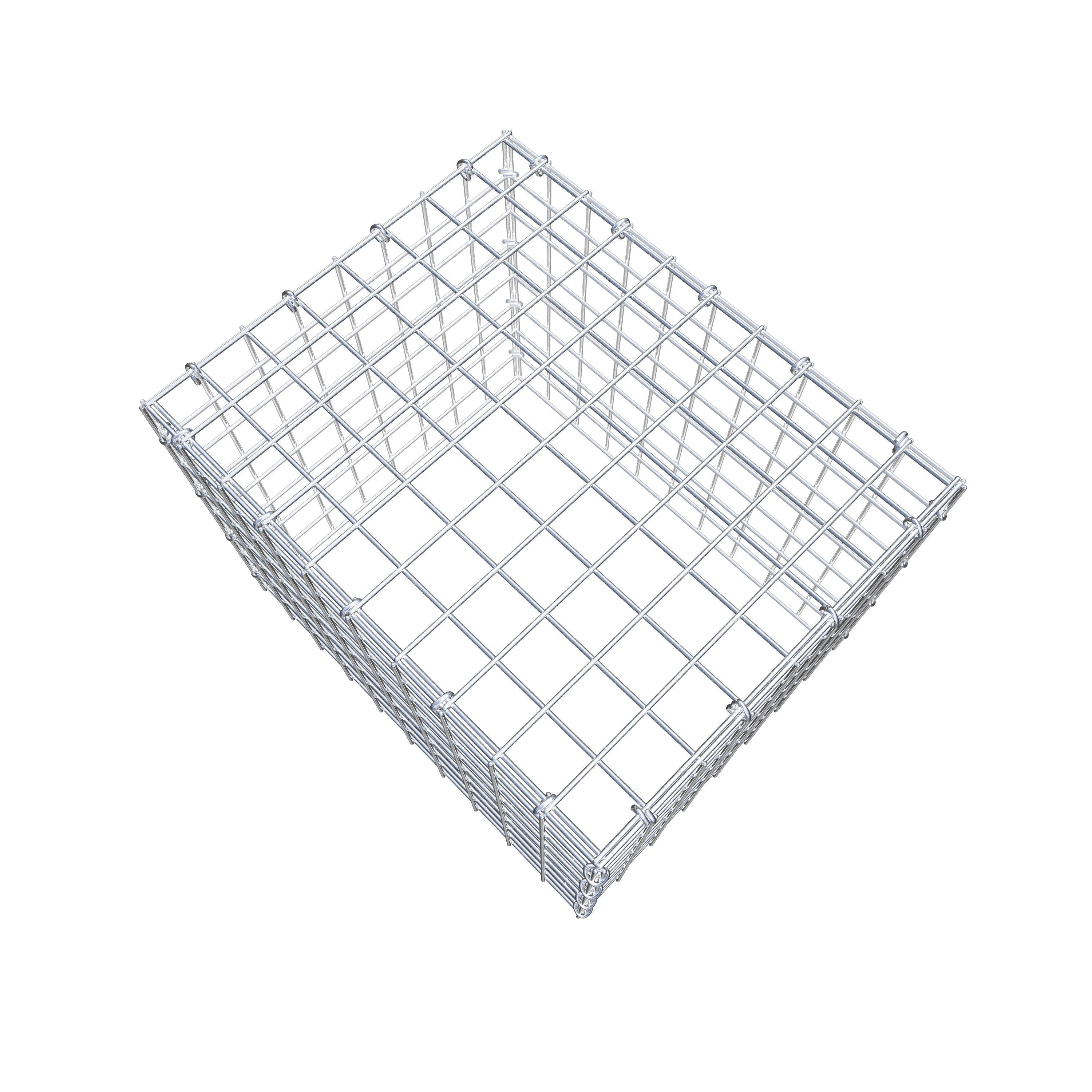 Monteret gabion type 3 50 cm x 40 cm x 40 cm (L x H x D), maskestørrelse 5 cm x 5 cm, C-ring