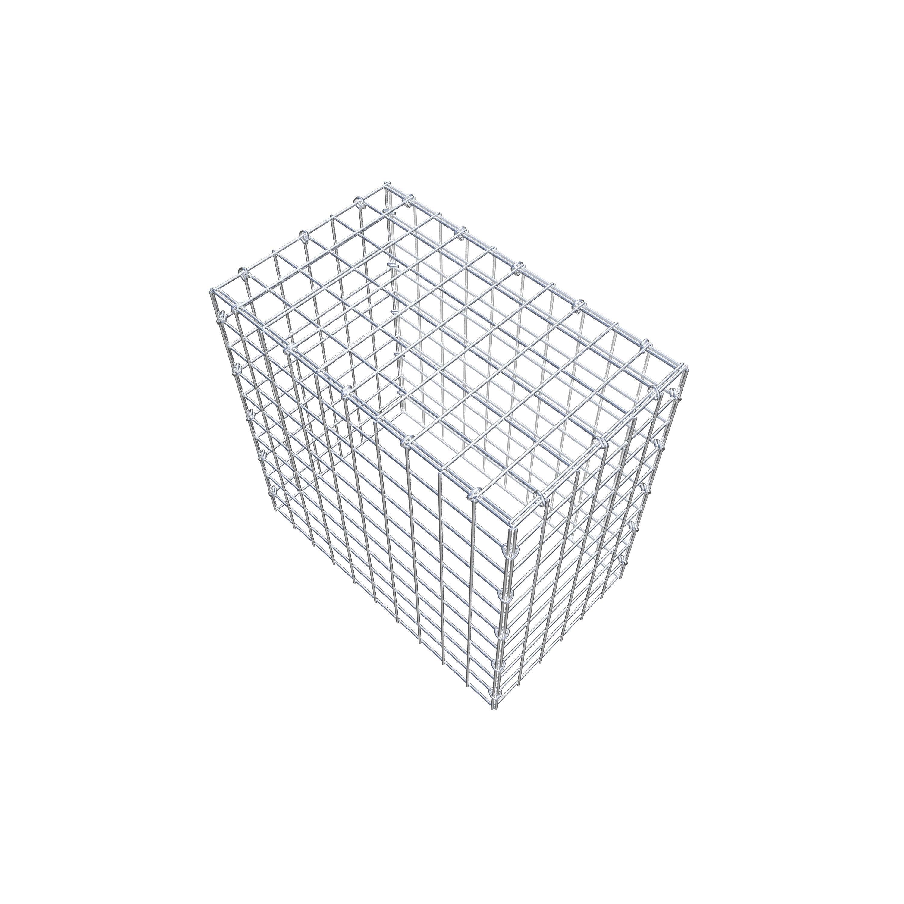 Monteret gabion type 3 50 cm x 50 cm x 30 cm (L x H x D), maskestørrelse 5 cm x 5 cm, C-ring