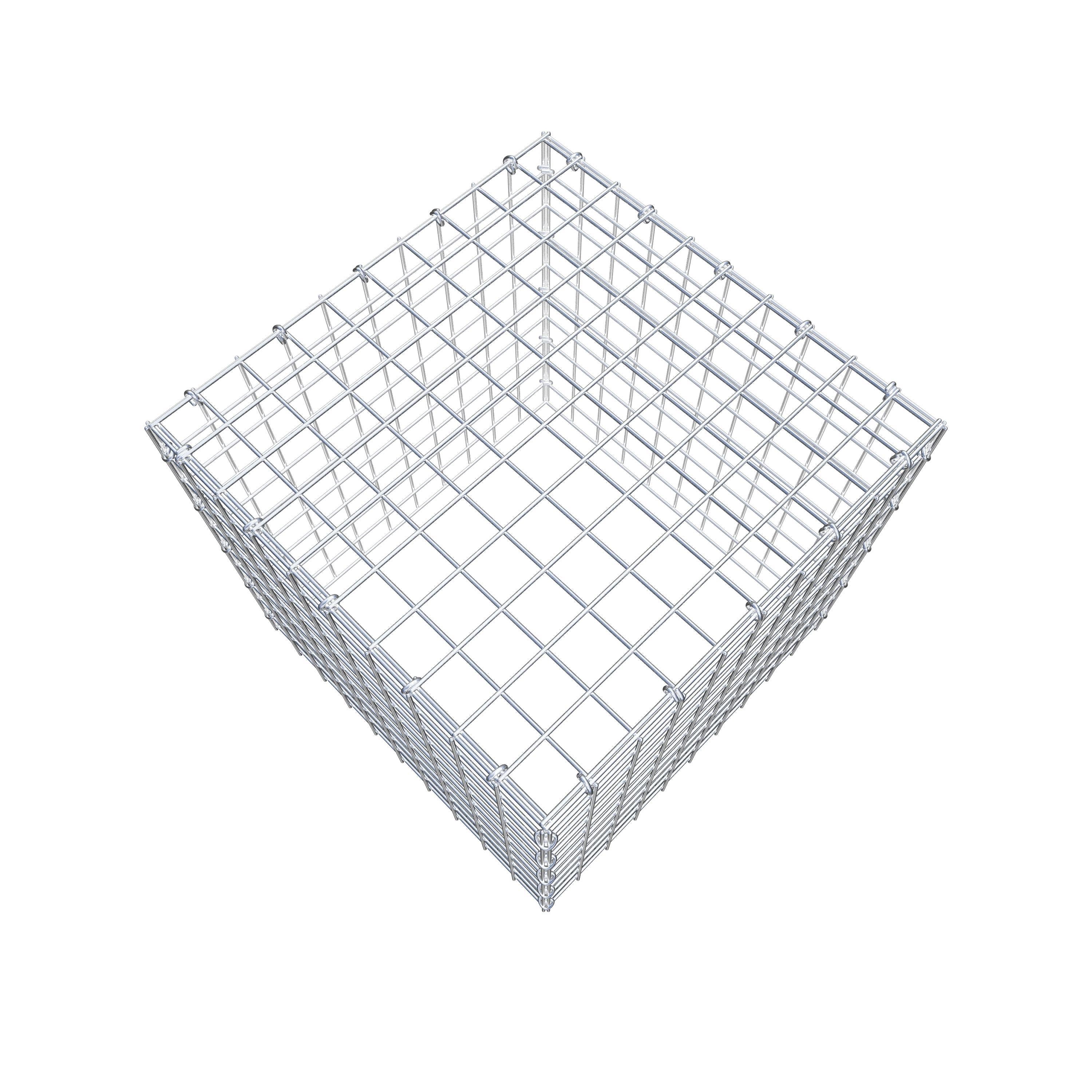 Monteret gabion type 3 50 cm x 50 cm x 50 cm (L x H x D), maskestørrelse 5 cm x 5 cm, C-ring