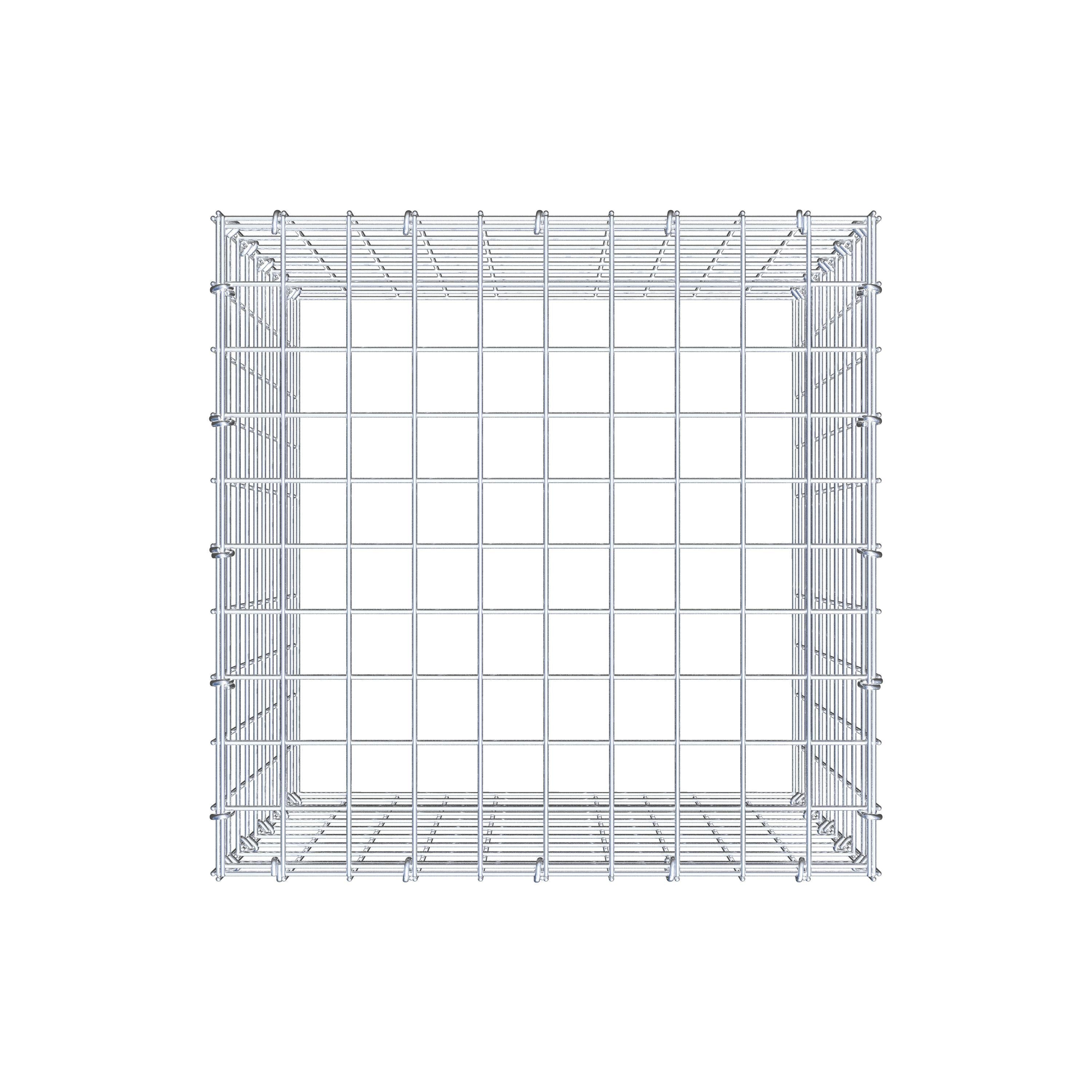 Monteret gabion type 3 50 cm x 50 cm x 50 cm (L x H x D), maskestørrelse 5 cm x 5 cm, C-ring