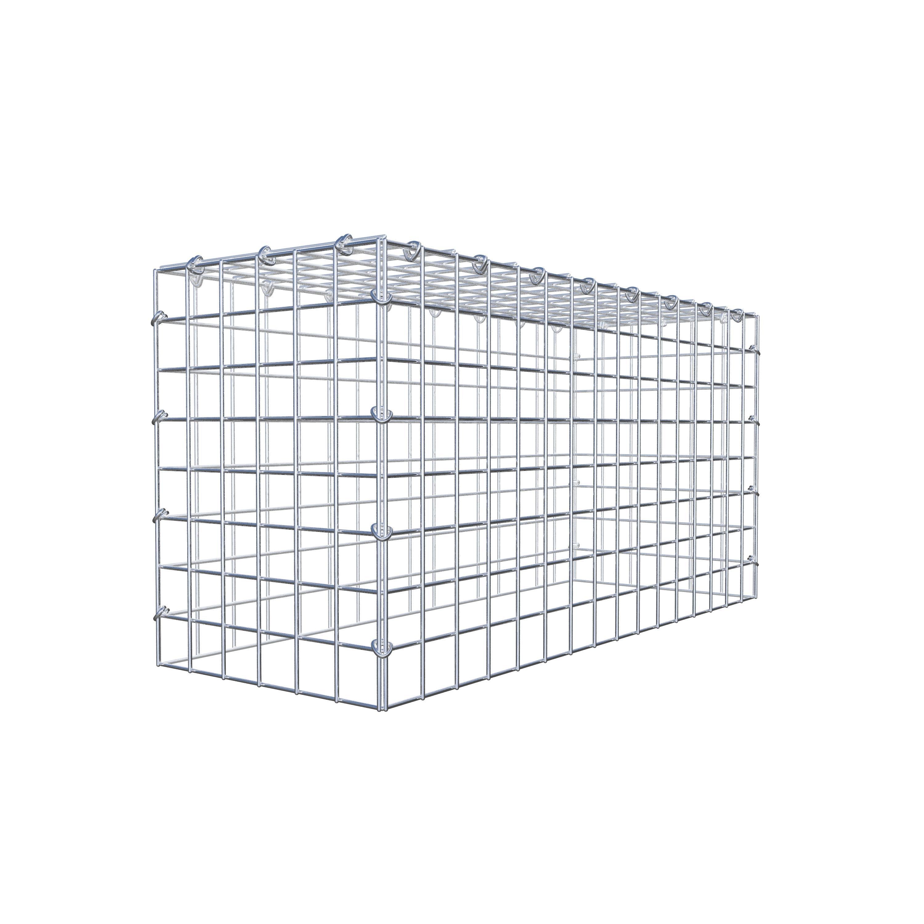 Monteret gabion type 3 80 cm x 40 cm x 30 cm (L x H x D), maskestørrelse 5 cm x 5 cm, C-ring