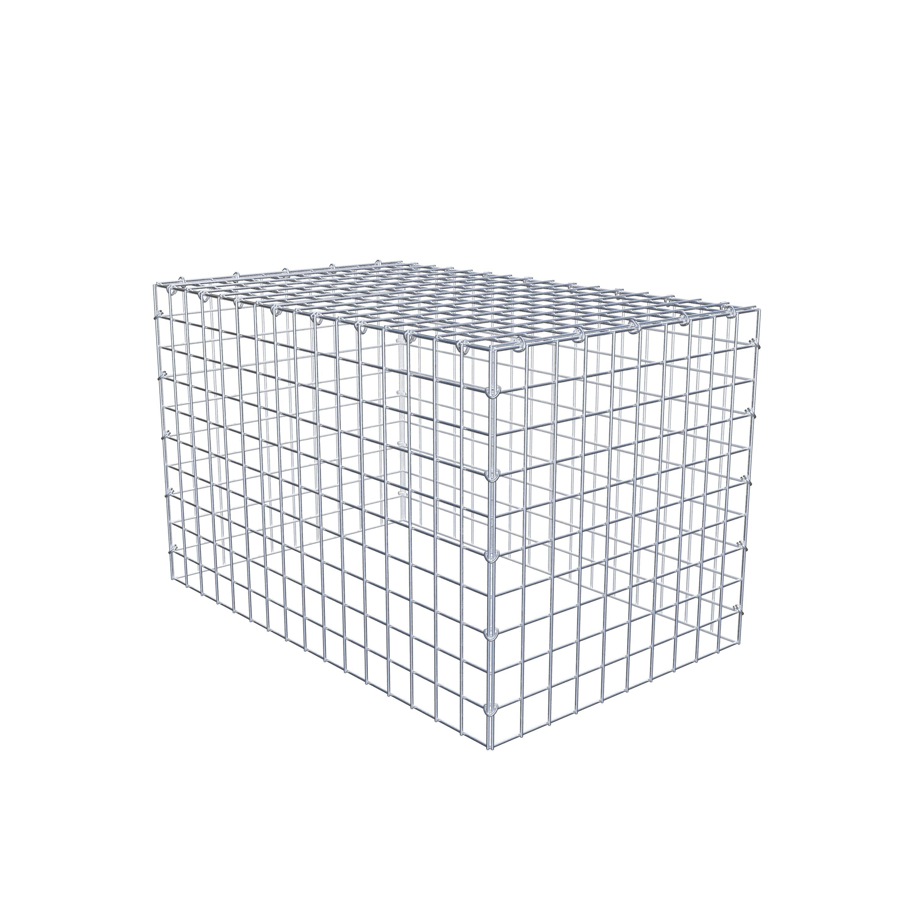 Monteret gabion type 3 80 cm x 50 cm x 50 cm (L x H x D), maskestørrelse 5 cm x 5 cm, C-ring