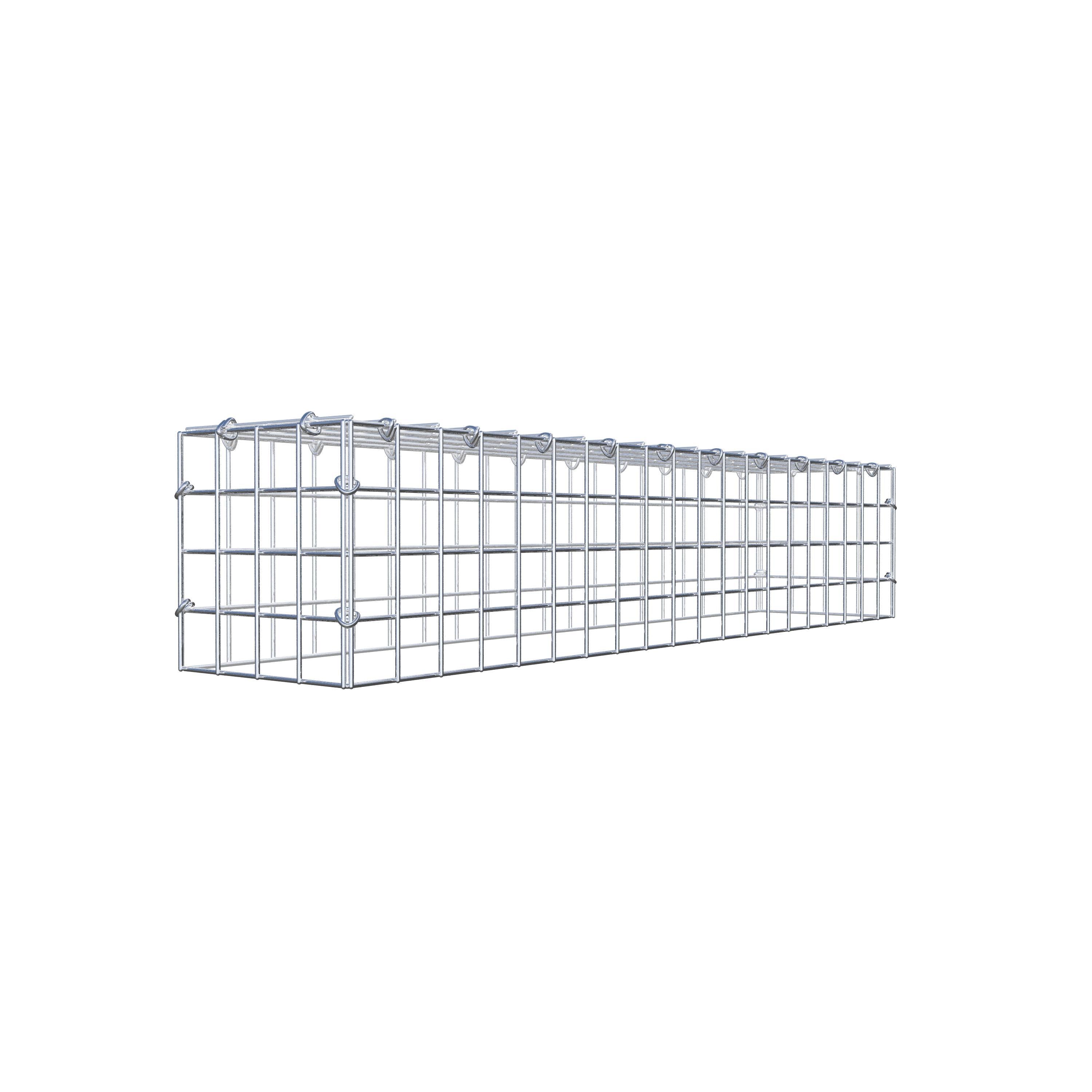 Mounted gabion type 3 100 cm x 20 cm x 20 cm (L x H x D), mesh size 5 cm x 5 cm, C-ring