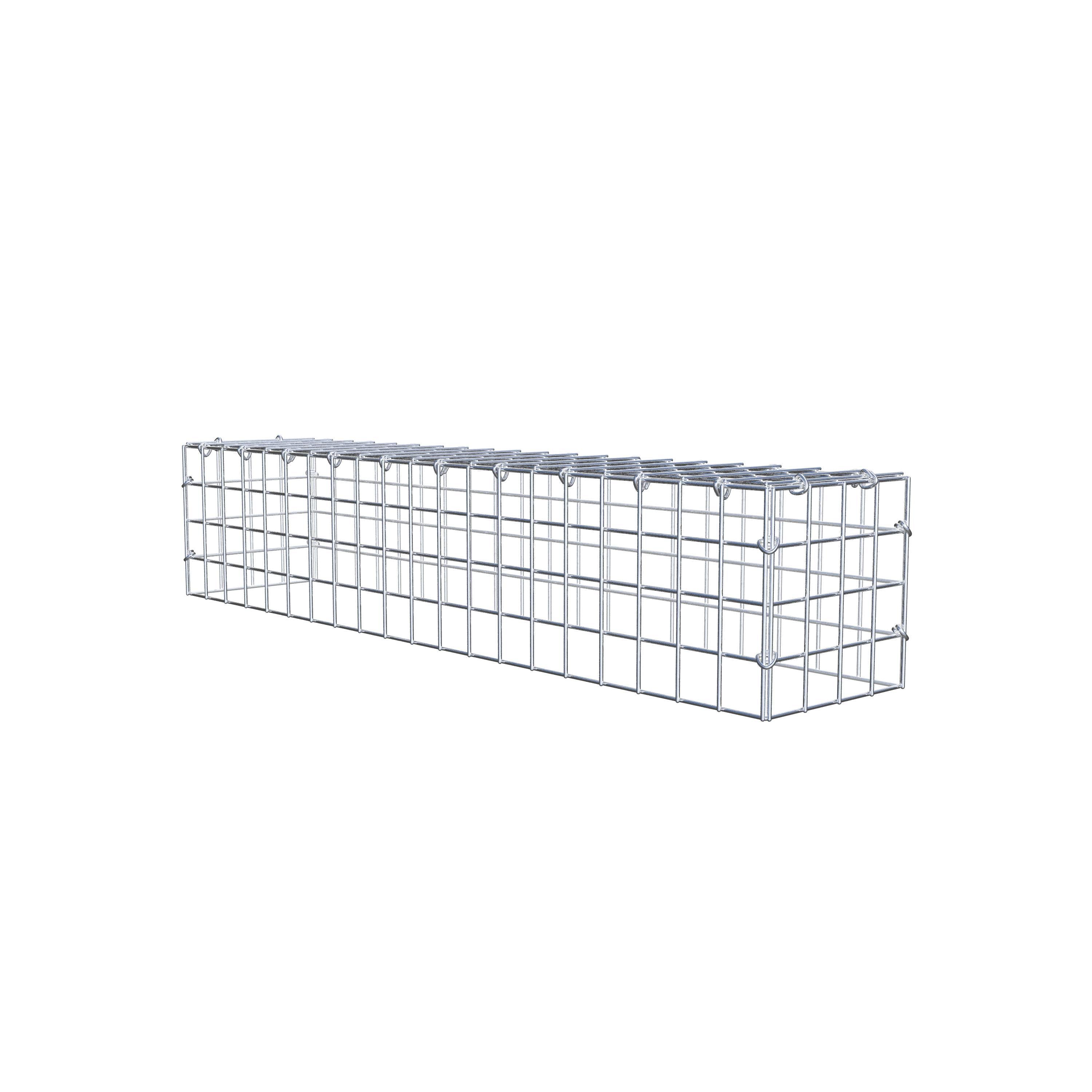 Monteret gabion type 3 100 cm x 20 cm x 20 cm (L x H x D), maskestørrelse 5 cm x 5 cm, C-ring