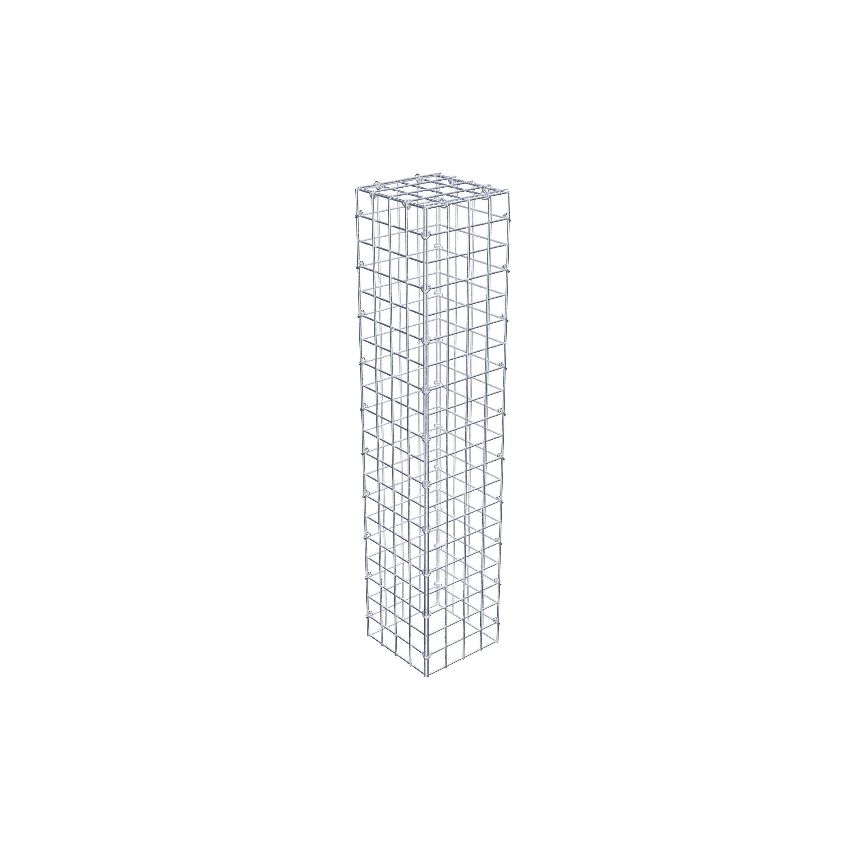 Monteret gabion type 3 100 cm x 20 cm x 20 cm (L x H x D), maskestørrelse 5 cm x 5 cm, C-ring