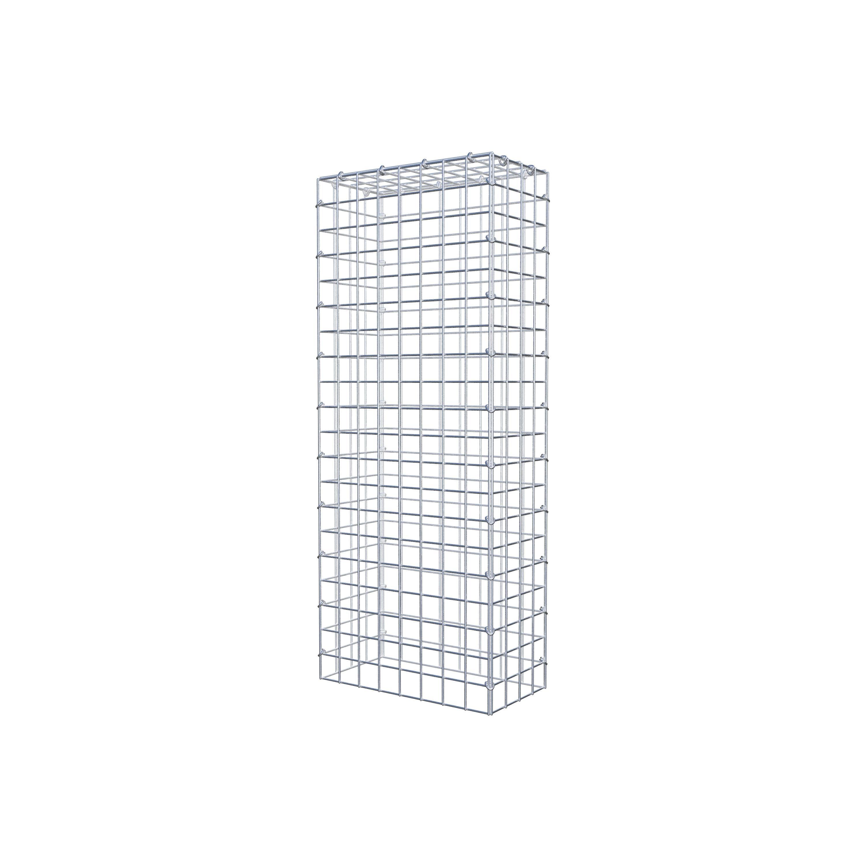 Monteret gabion type 3 100 cm x 20 cm x 40 cm (L x H x D), maskestørrelse 5 cm x 5 cm, C-ring