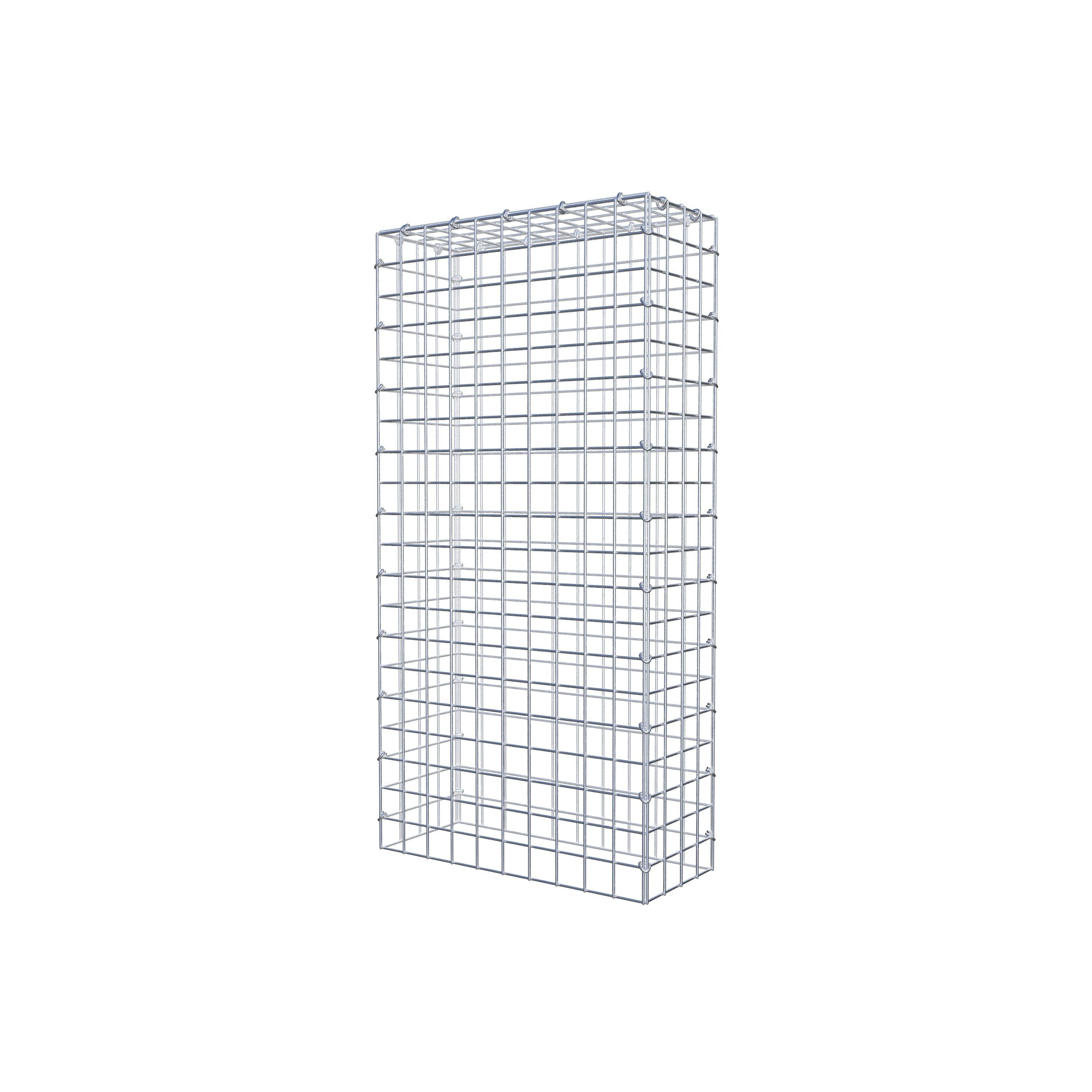 Mounted gabion type 3 100 cm x 20 cm x 50 cm (L x H x D), mesh size 5 cm x 5 cm, C-ring