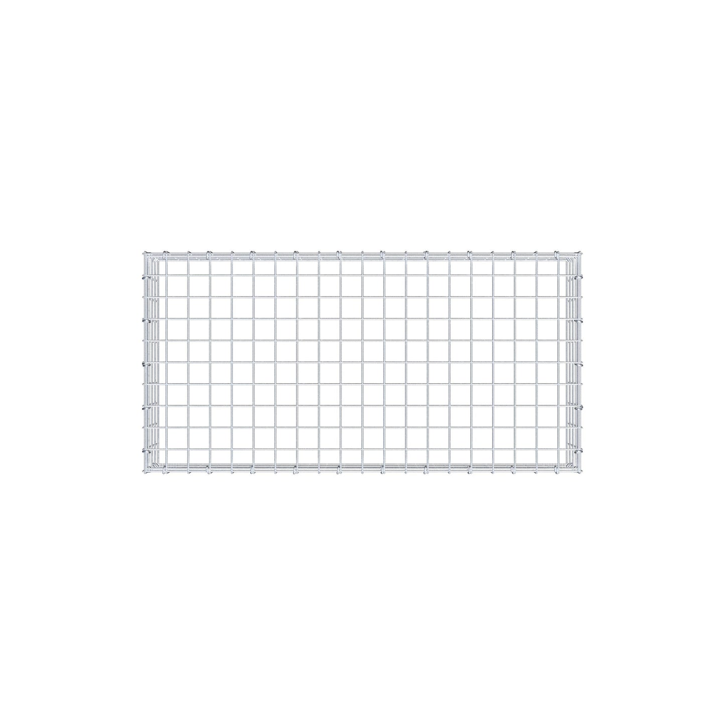 Monteret gabion type 3 100 cm x 20 cm x 50 cm (L x H x D), maskestørrelse 5 cm x 5 cm, C-ring