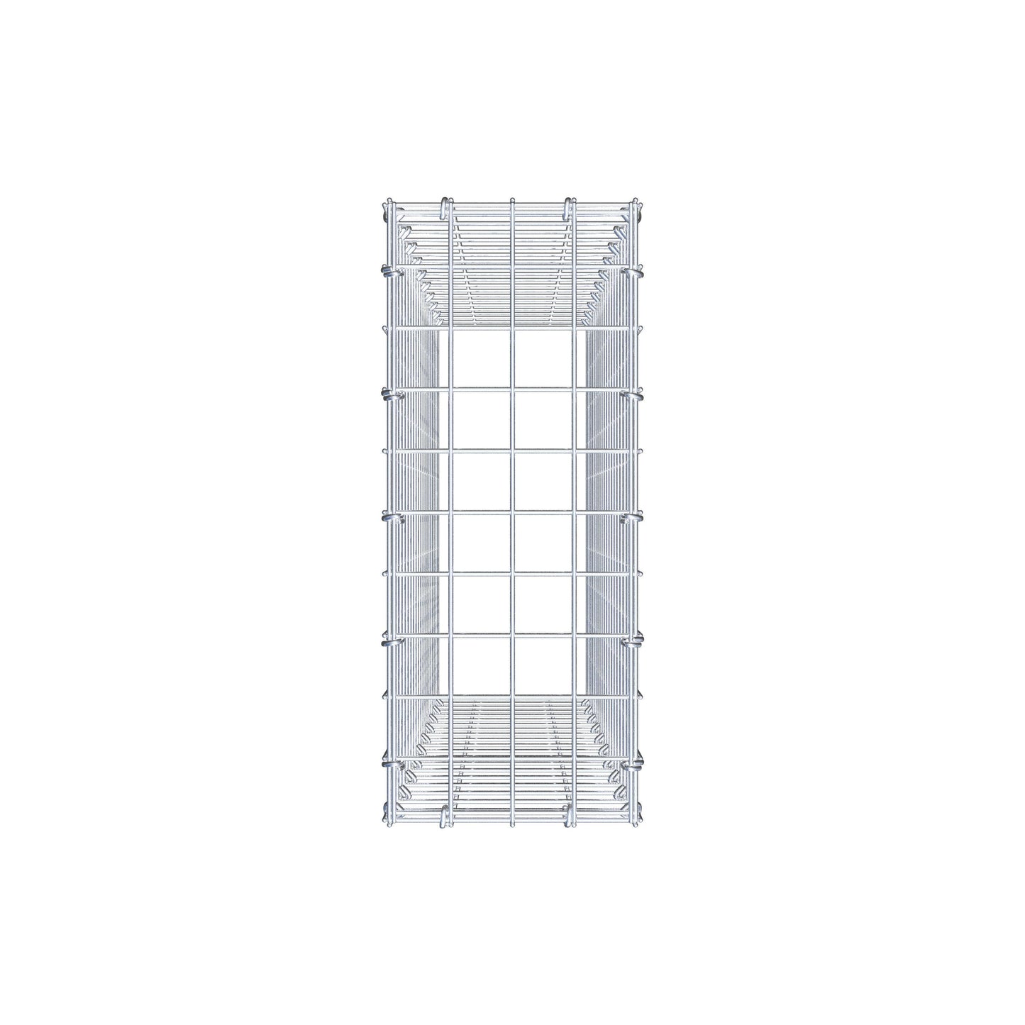 Monteret gabion type 3 100 cm x 20 cm x 50 cm (L x H x D), maskestørrelse 5 cm x 5 cm, C-ring