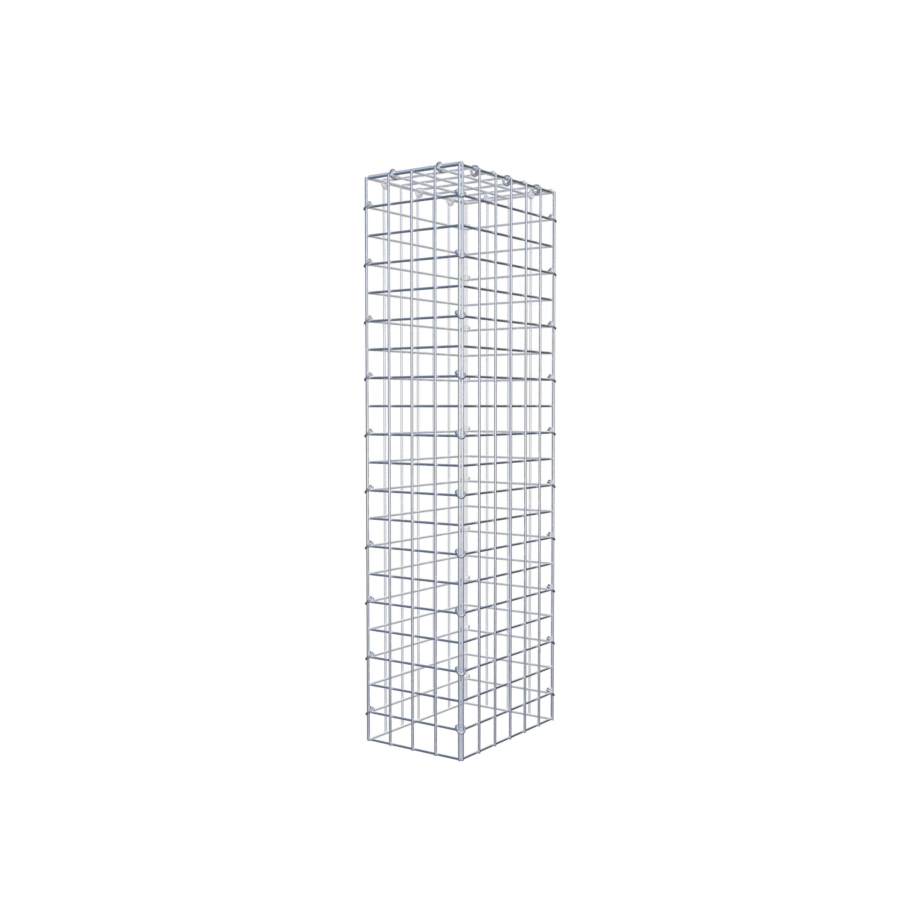 Mounted gabion type 3 100 cm x 30 cm x 20 cm (L x H x D), mesh size 5 cm x 5 cm, C-ring