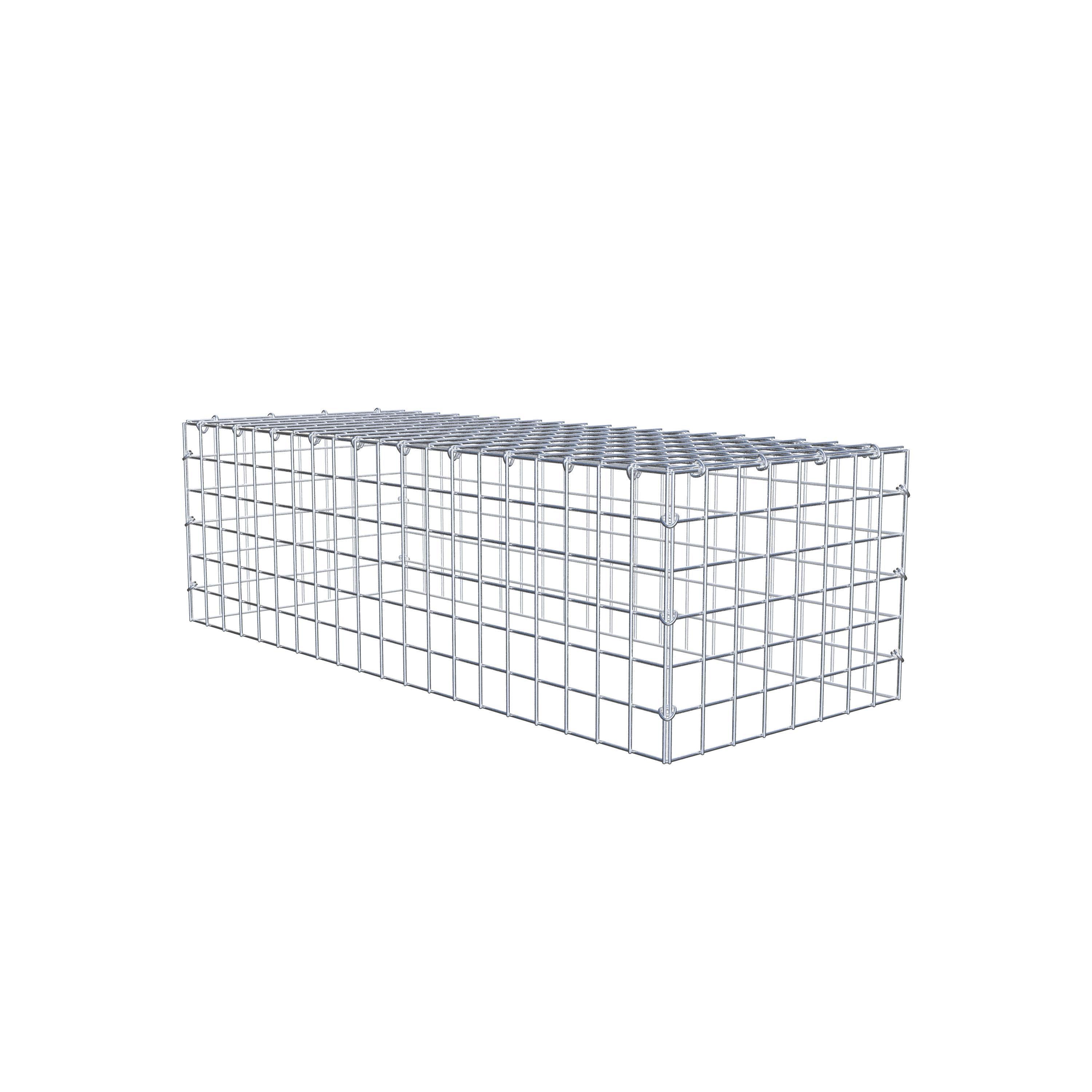 Monteret gabion type 3 100 cm x 30 cm x 40 cm (L x H x D), maskestørrelse 5 cm x 5 cm, C-ring