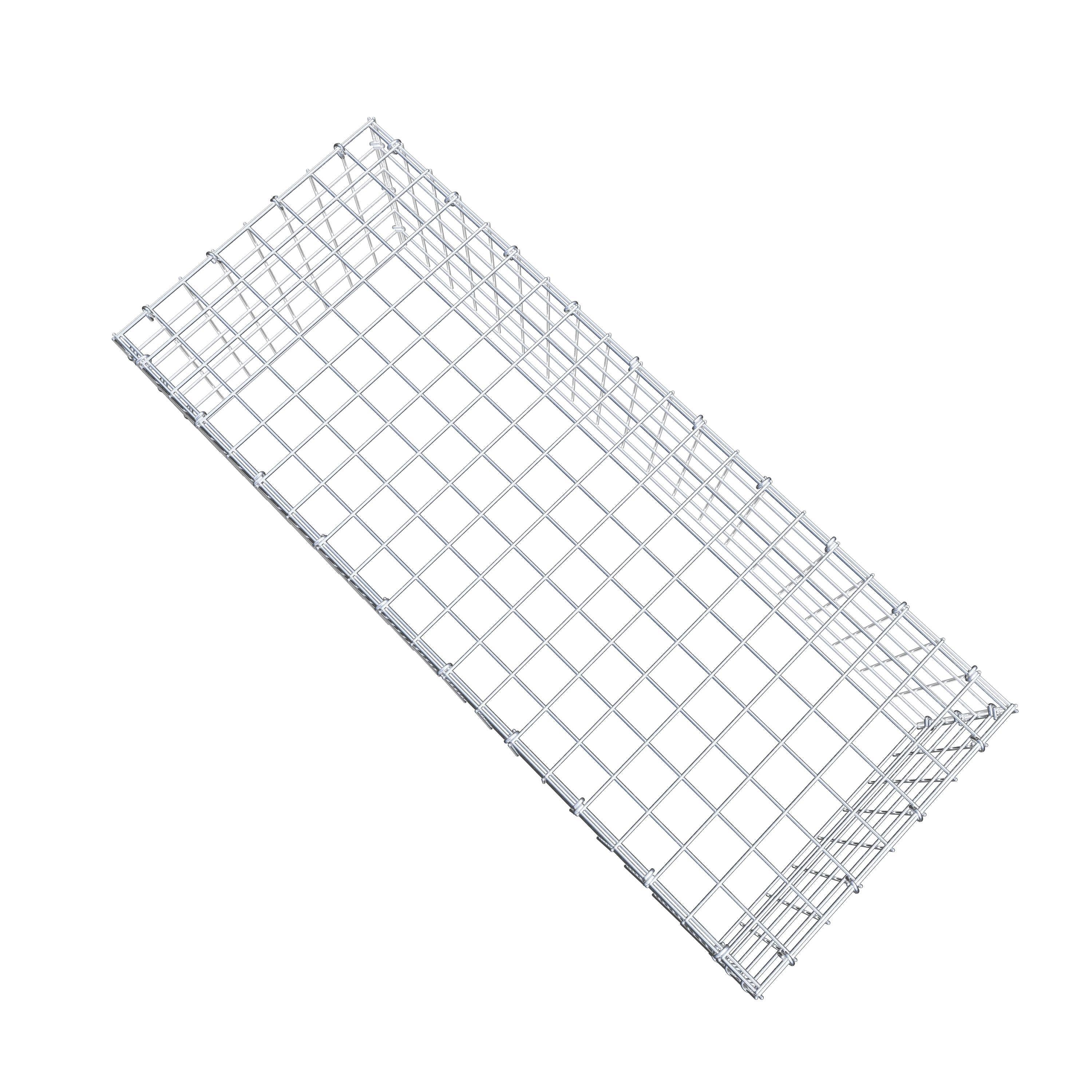 Monteret gabion type 3 100 cm x 30 cm x 40 cm (L x H x D), maskestørrelse 5 cm x 5 cm, C-ring