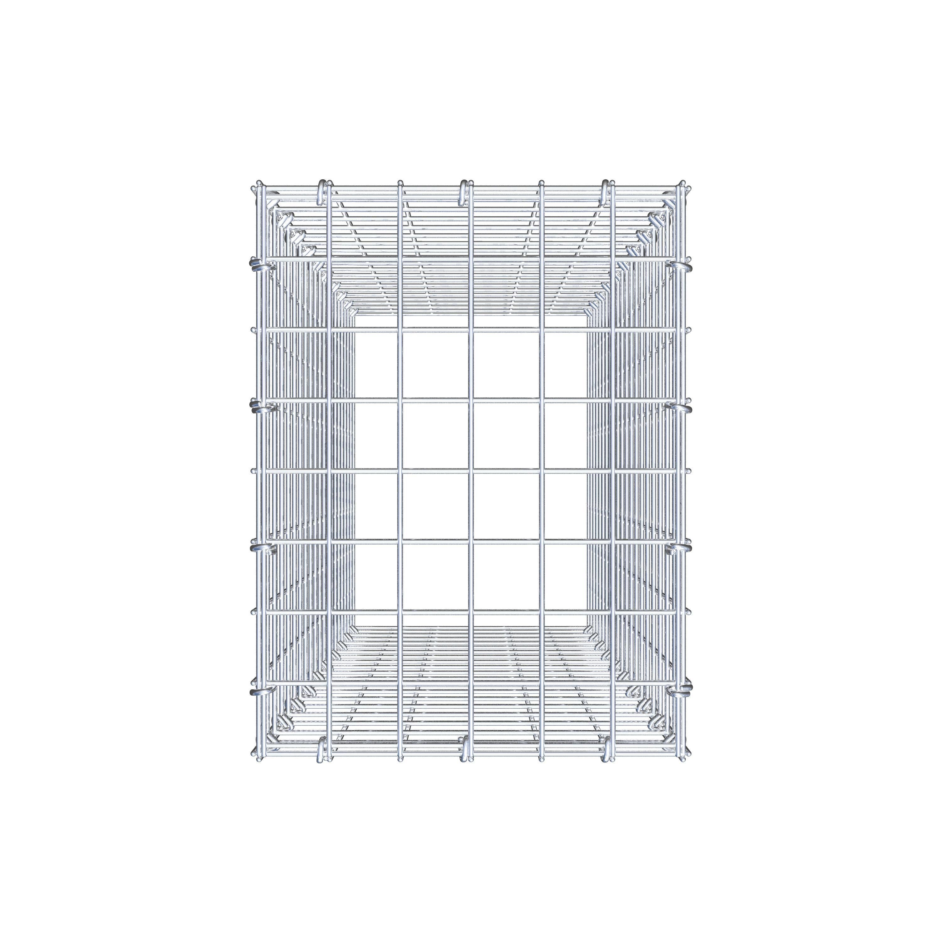 Monteret gabion type 3 100 cm x 30 cm x 40 cm (L x H x D), maskestørrelse 5 cm x 5 cm, C-ring