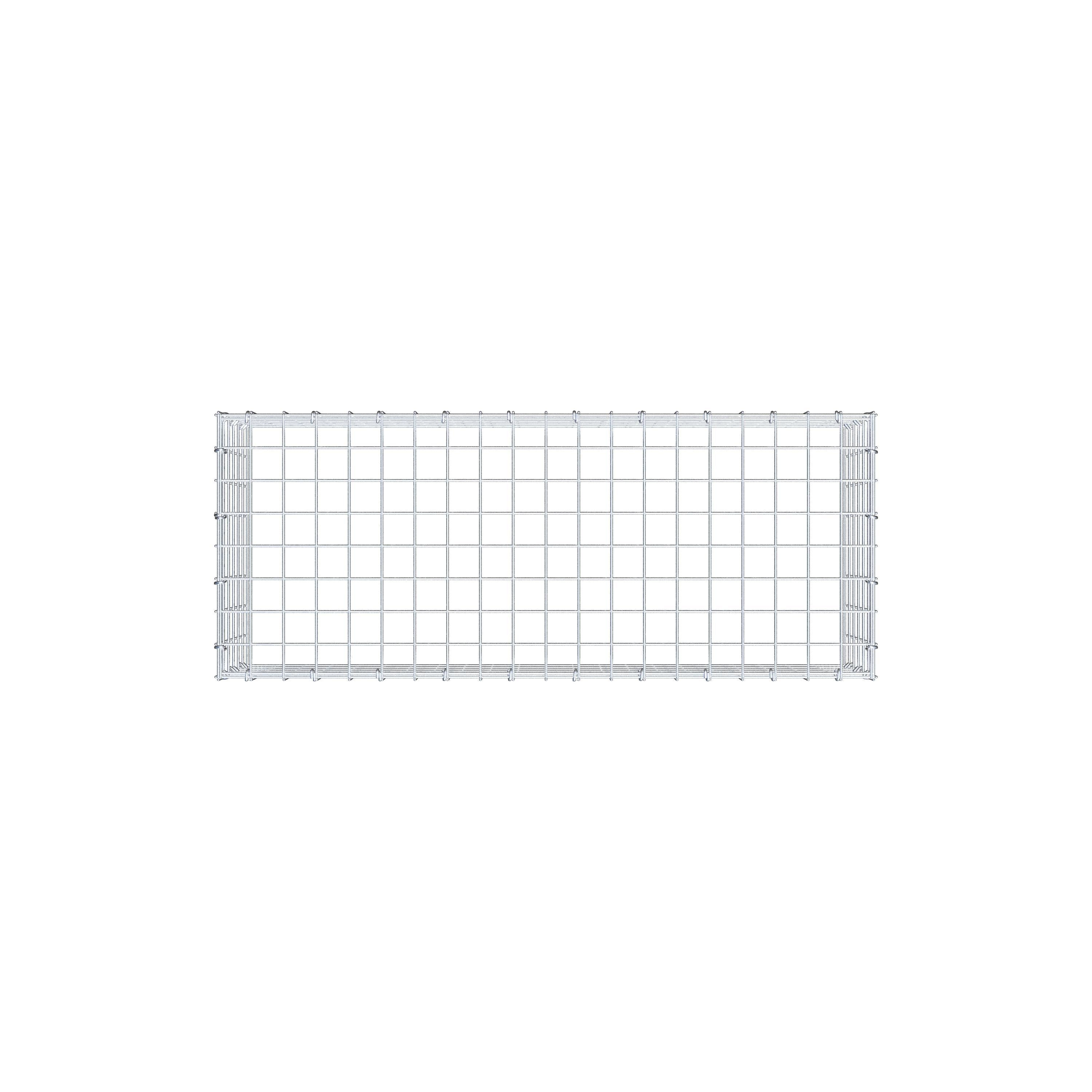 Monteret gabion type 3 100 cm x 30 cm x 40 cm (L x H x D), maskestørrelse 5 cm x 5 cm, C-ring