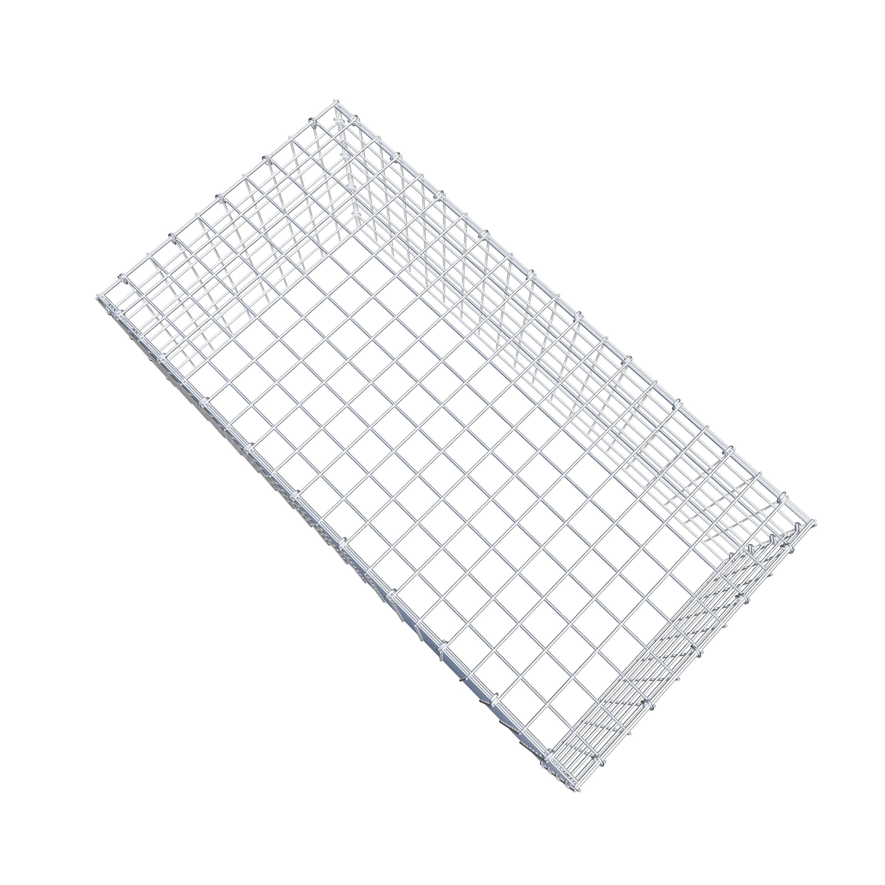 Mounted gabion type 3 100 cm x 40 cm x 50 cm (L x H x D), mesh size 5 cm x 5 cm, C-ring